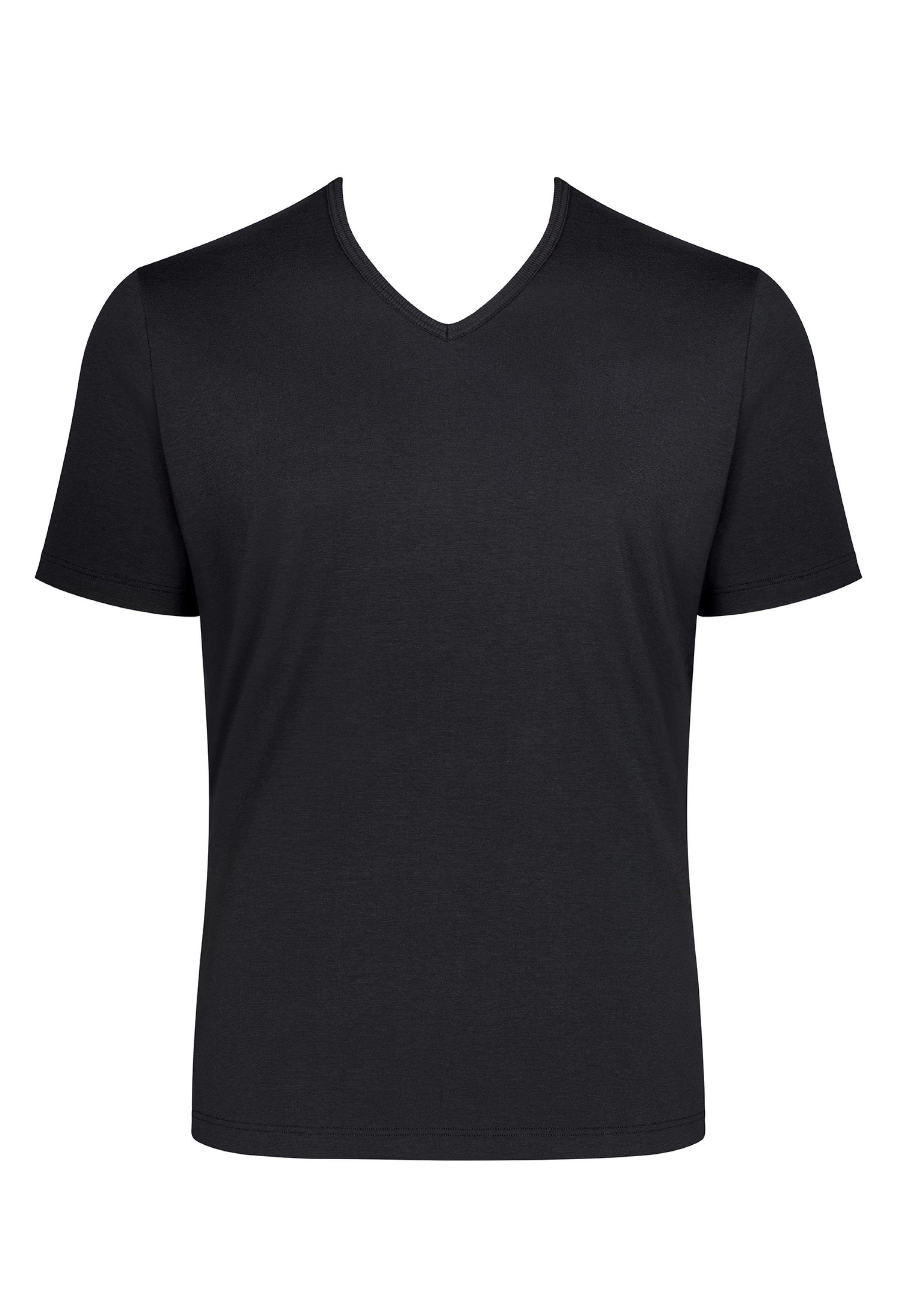 - Cotton (1-St) Go Unterhemd Unterhemd Sloggi Baumwolle Organic auf Angenehm der Schwarz Shirt - / Haut Kurzarm -