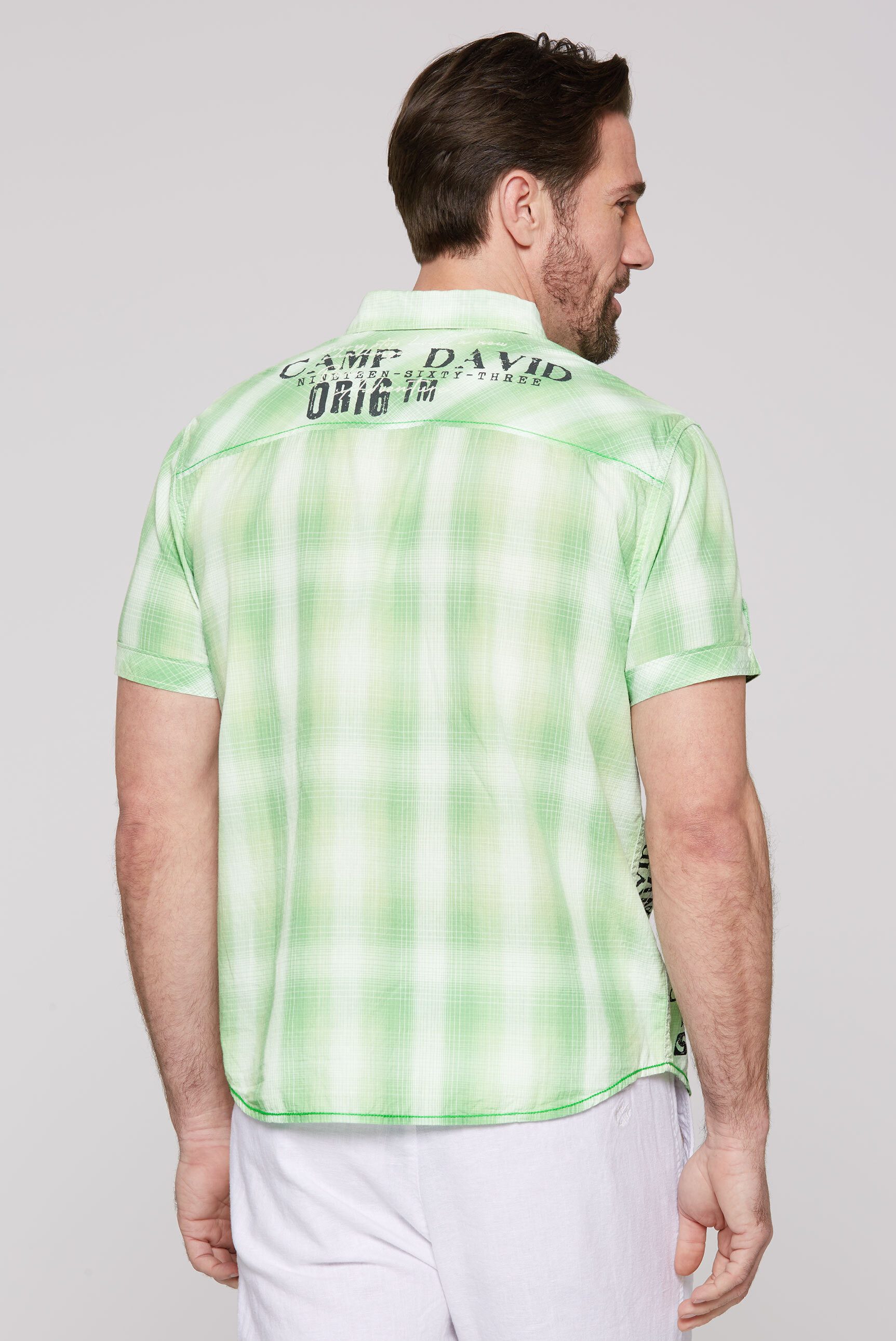 CAMP DAVID Kurzarmhemd aus Baumwolle