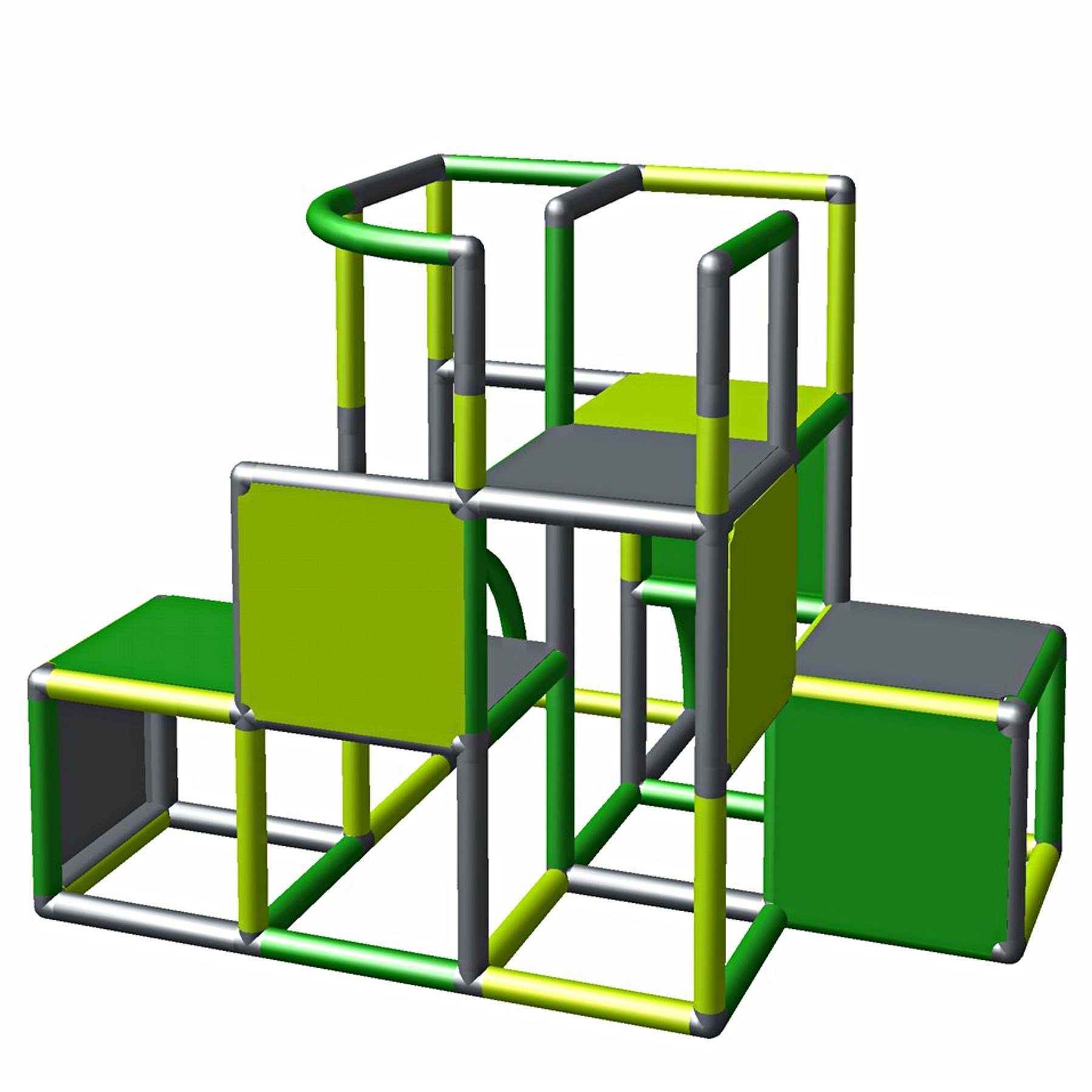 move and stic Klettergerüst PROFI Grundbaukasten, erstes Klettergerüst umbaubar, (Spiel-Spar-Set, komplettes Set), Rutschenanbau möglich, aus recyclebarem Kunststoff, Made in Germany