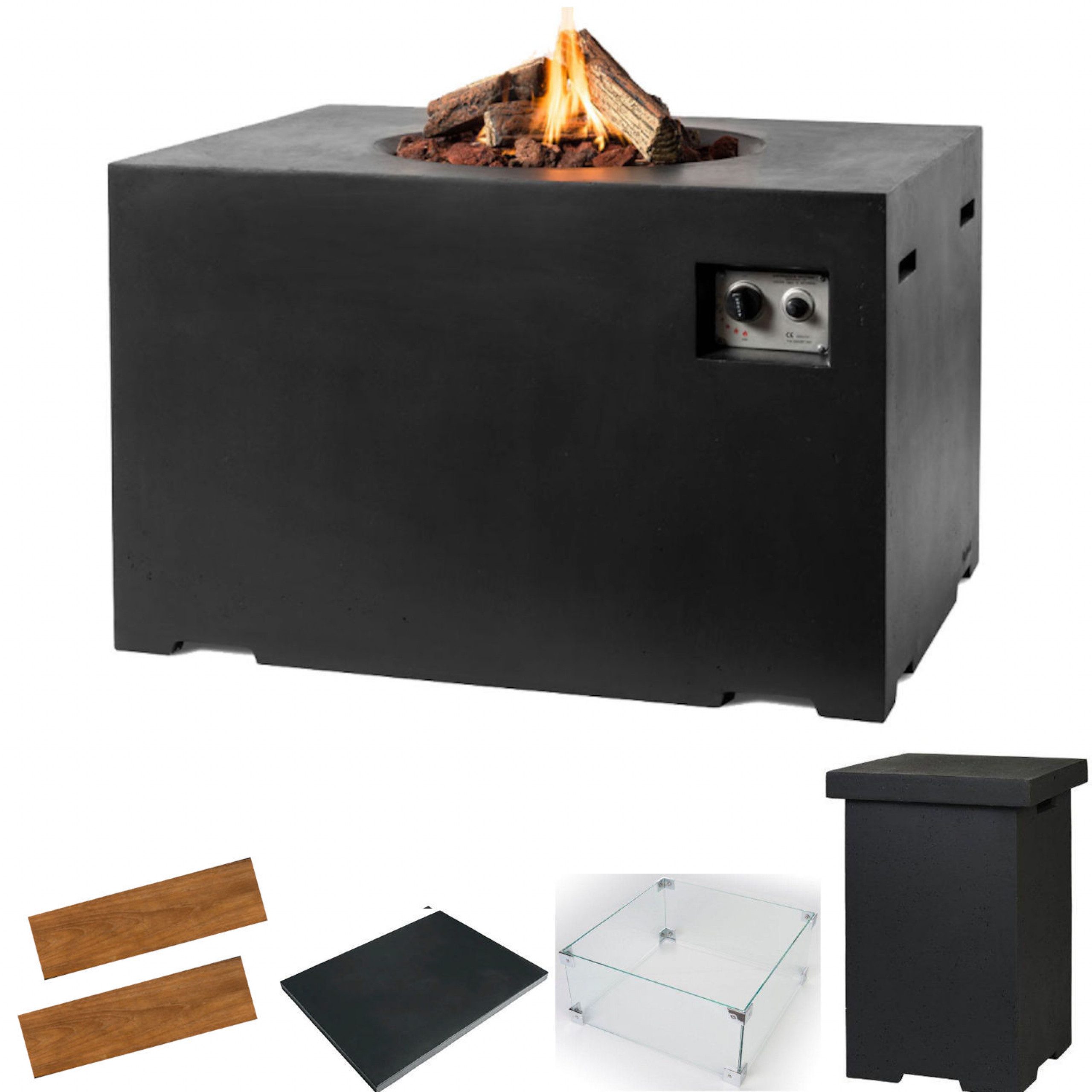 Happy Cocooning Feuertisch Happy Cocooning Mania Feuertisch Lounge&Dining Komplettset 19,5 kW