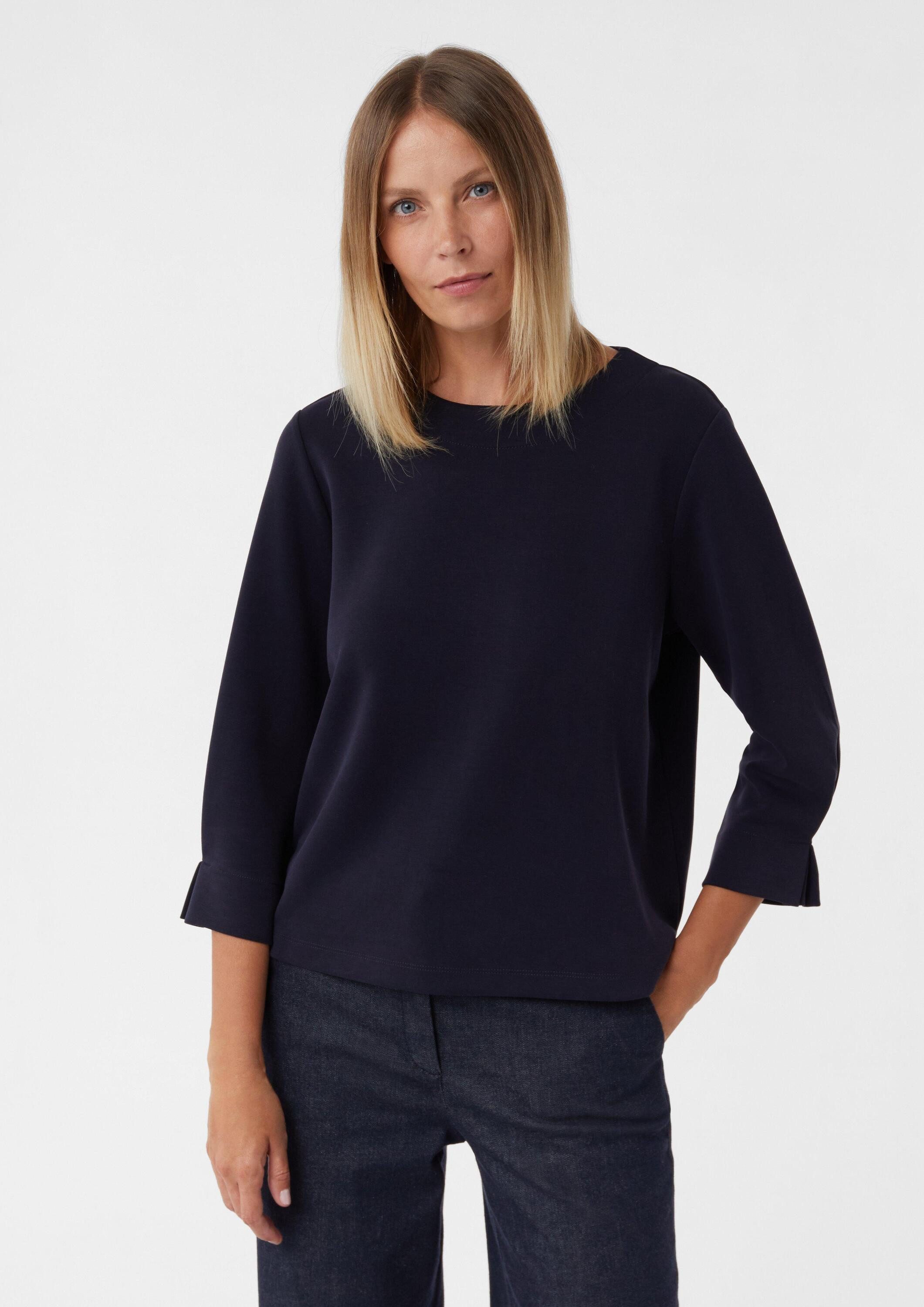 comma Sweatshirt Sweatshirt Weiches Sweatshirt mit 3/4-Ärmeln günstig online kaufen