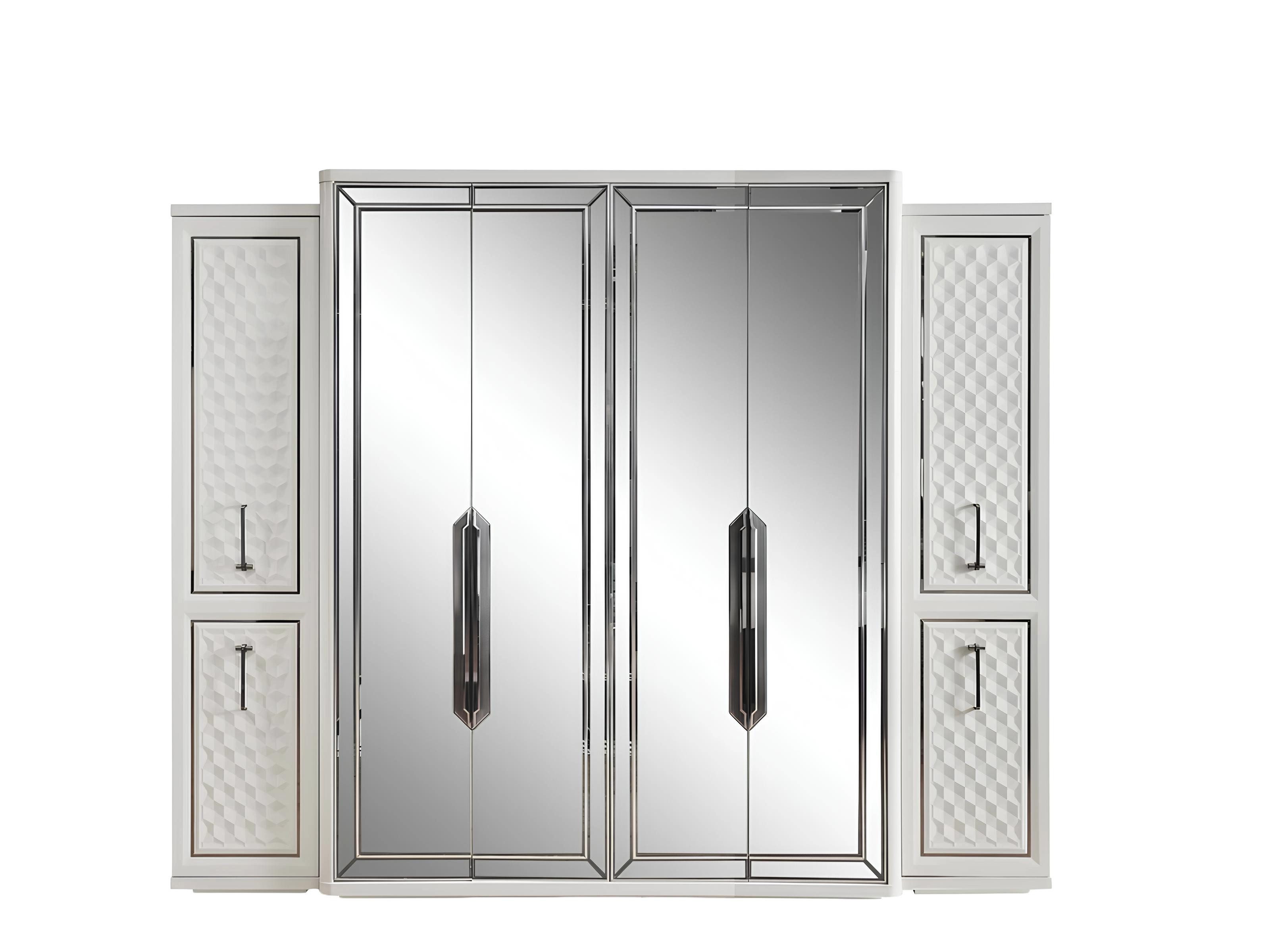 Xlmoebel Kleiderschrank Neu Luxus Weißes Schlafzimmermöbel-Design aus Holz - Schrank (Kleiderschrank) Hergestellt in Europa