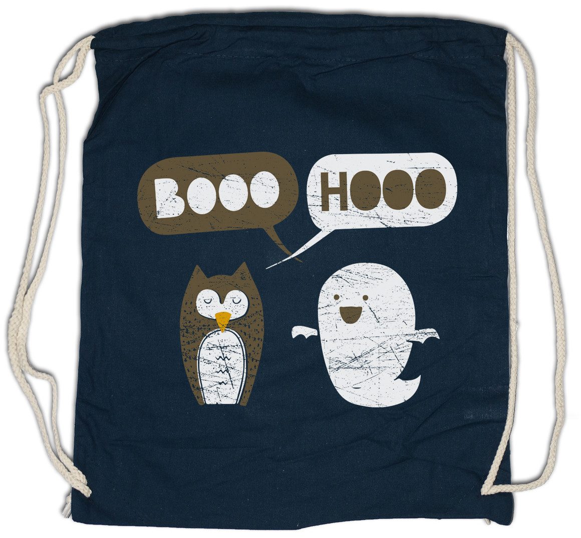 Urban Backwoods Turnbeutel Booo Hooo Turnbeutel Spectre Owl Eule Uhu Gespenst Geist Cute Ghost (1-tlg), Sweet Comic Halloween Spaß