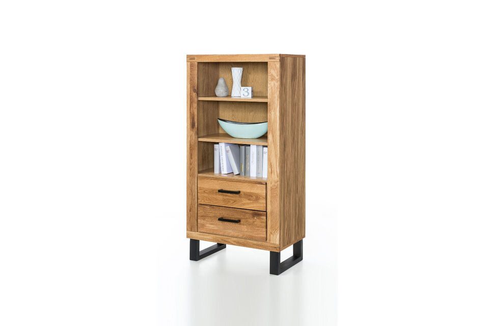 ELFO Standregal Regal Highboard Tina Wildeiche geölt Teilmassiv Breite 66cm