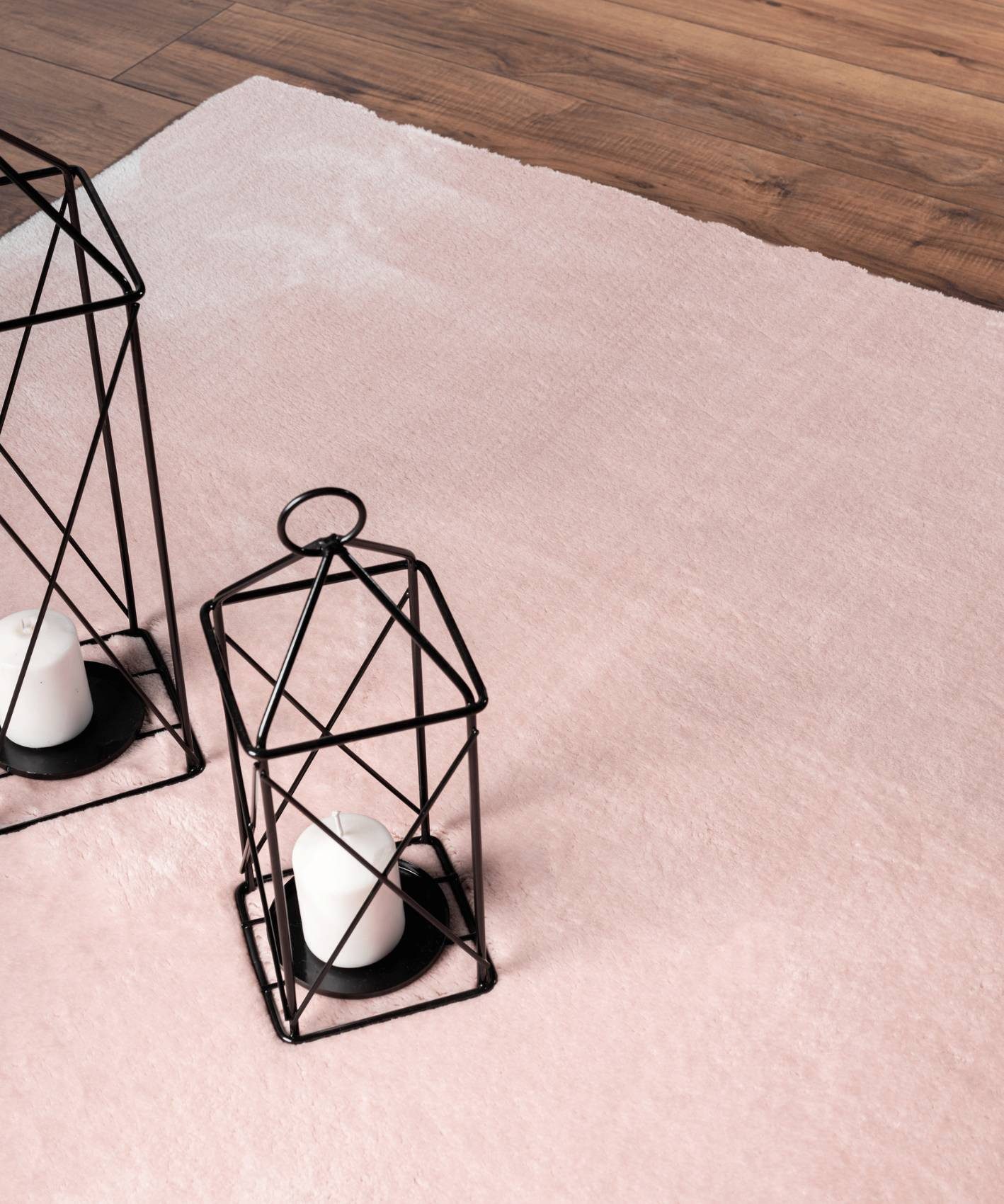 Floornovo Hochflor-Teppich Urban Blush, Besonders weicher Teppich, Einfarbig, rechteckig, Trocken- und Feuchträume
