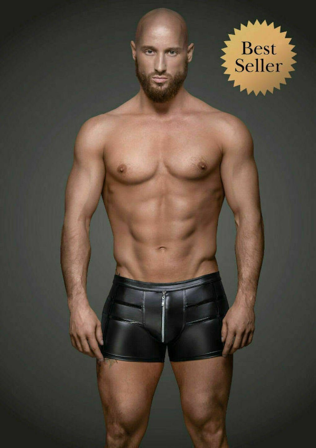 in Boxershort Men Made Wetlook-Short, Boxer-Short Boxershorts Handmade Noir Herren EU