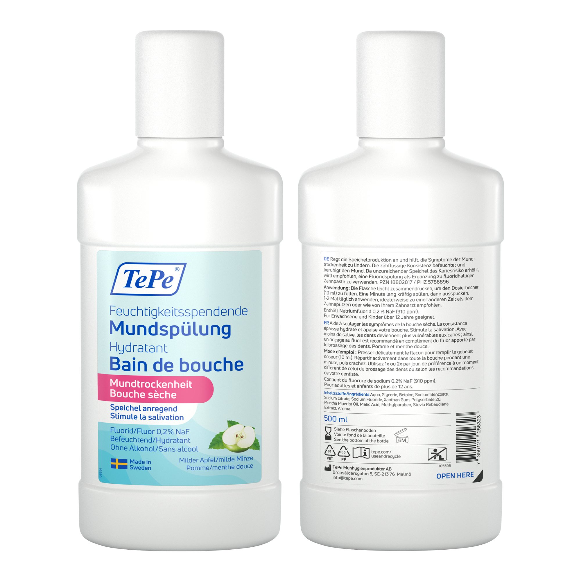 TePe Mundwasser 4-teiliges TePe Hydrate Starterkit, Pflegeset bei Mundtrockenheit, (4er Set)