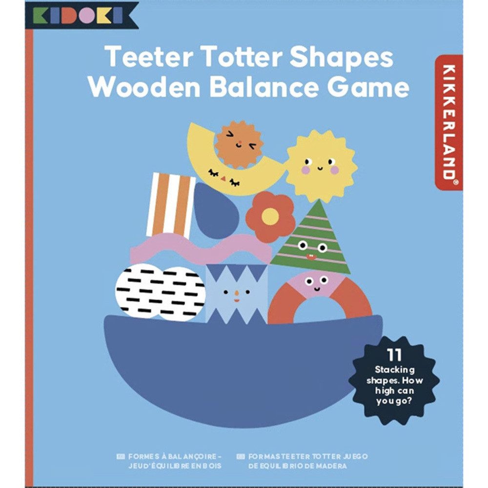 Kikkerland Spiel, Teeter Totter Shapes Wood Balance Game (Spiel)