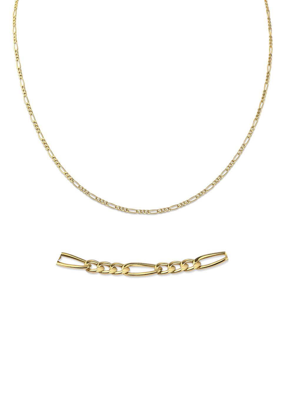 Collierkettchen Schmuck Geschenk Gold 333 oder 585 Figarokettengl. in mehreren Breiten