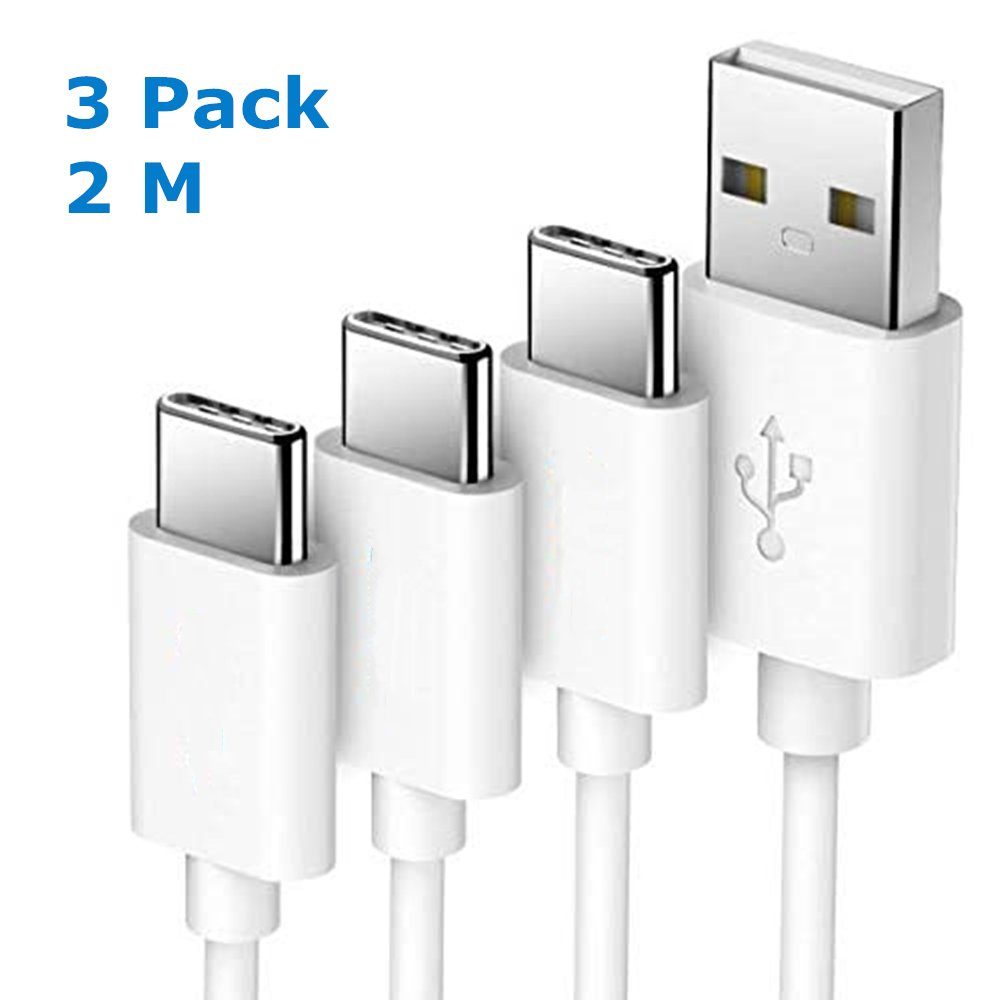 GlobaLink Typ C Kabel Schnellladen 3Pack Smartphone-Kabel, (200 cm)