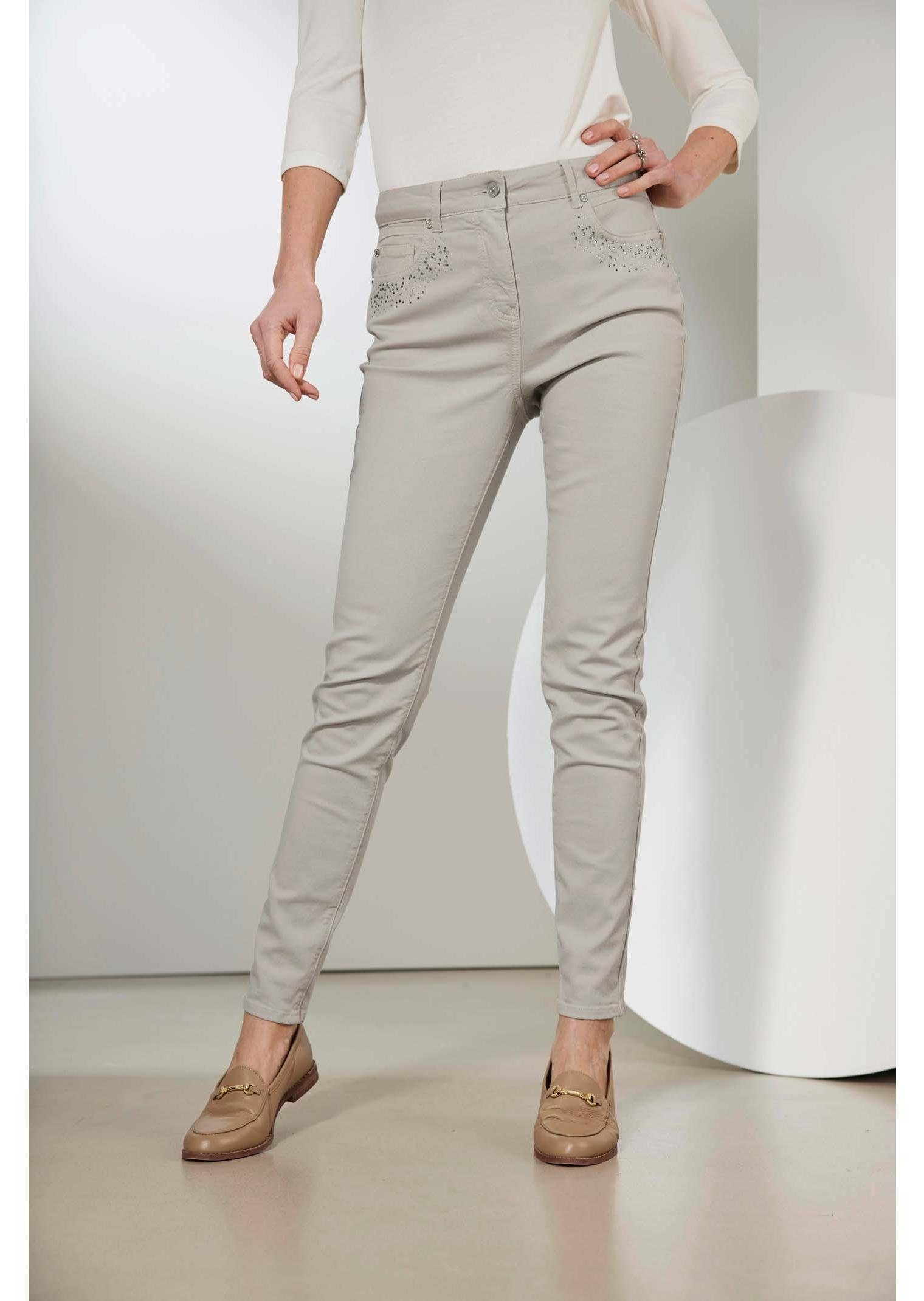 GOLDNER Bequeme Jeans »Kurzgröße - Jeans mit verzierten Taschen« online  kaufen | OTTO
