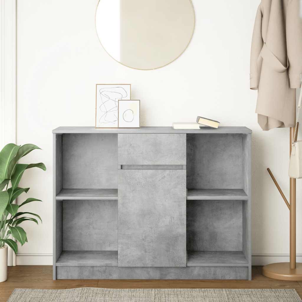 vidaXL Sideboard Sideboard mit Schublade Betongrau günstig online kaufen