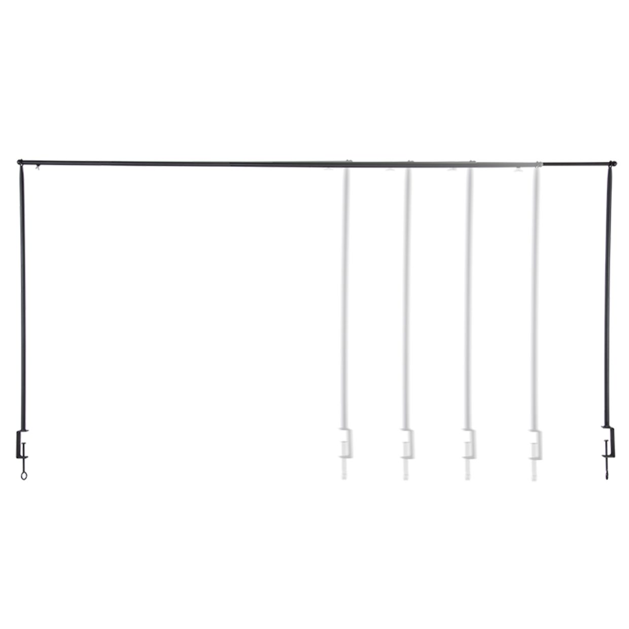 esschert design Dekohänger Tisch Deko Stange Klemme Gestell Metall schwarz ausziehbar 116-210 cm (1 x Tischstange) – Bild 3 von 5