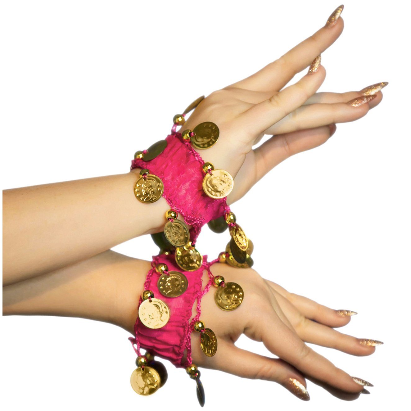 Armbänder pink Belly Fasching Handkette MyBeautyworld24 Armband (Paar) Dance