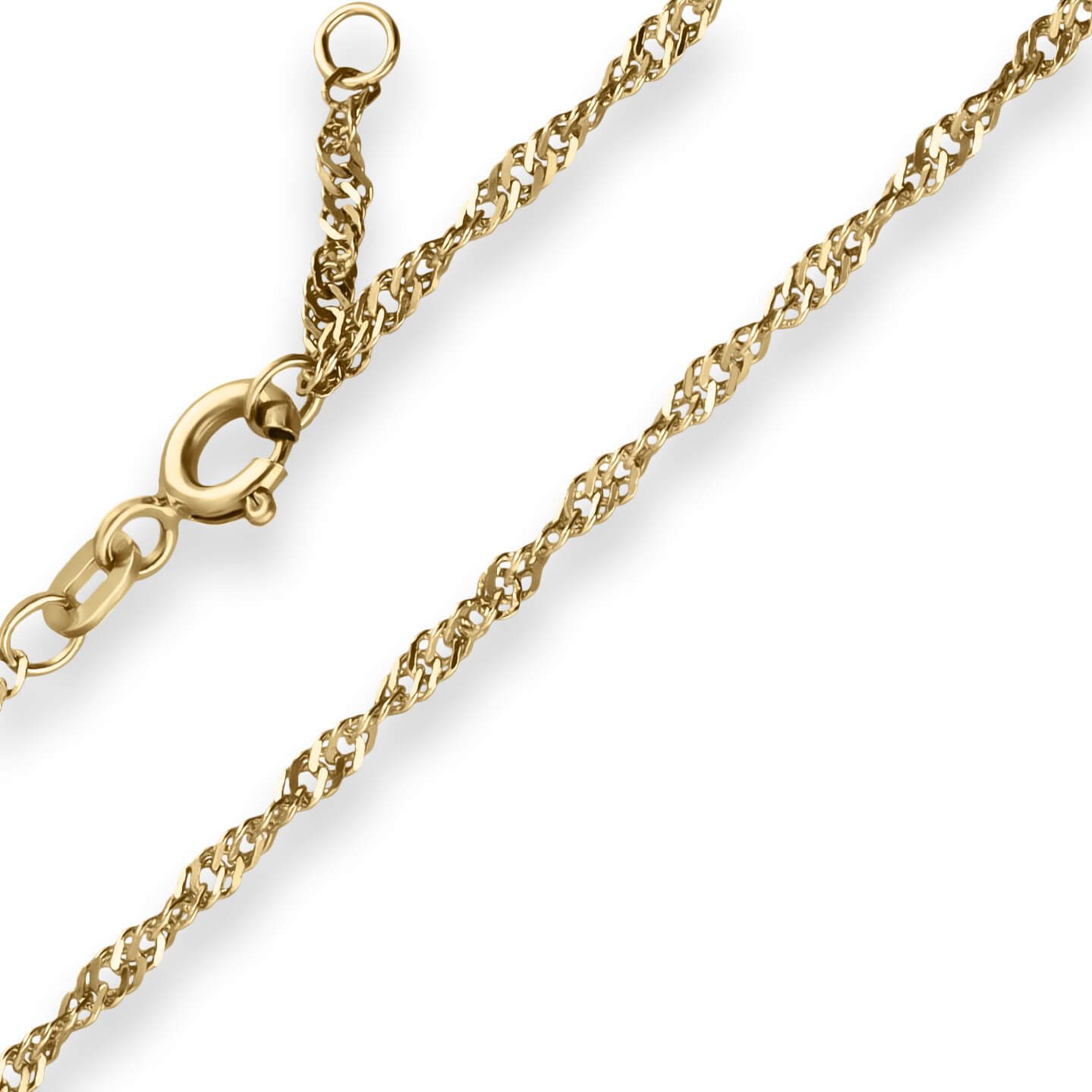 Schmuck Krone Goldarmband 1,8mm Armband aus 585 Gelbgold 15-17cm mit Zwischenöse, Gold 585