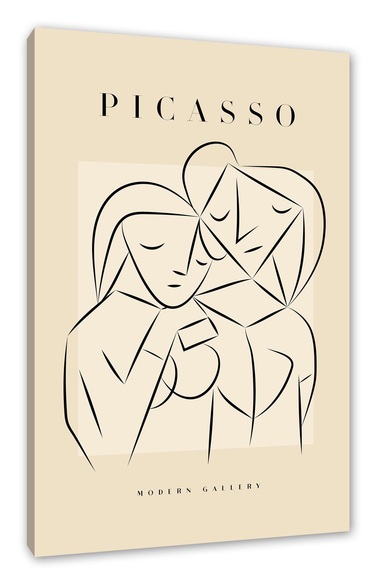 Pixxprint Leinwandbild Picasso Art Collection - Zwei Frauen I, Picasso Art Collection - Zwei Frauen I (1 St), Leinwandbild fertig bespannt, inkl. Zackenaufhänger