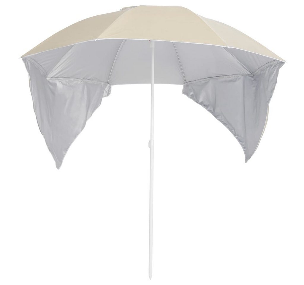 Thumbnail - furnicato Sonnenschirm Strandschirm mit Seitenteilen Sandfarbe 215 cm, LxB: 218x190 cm