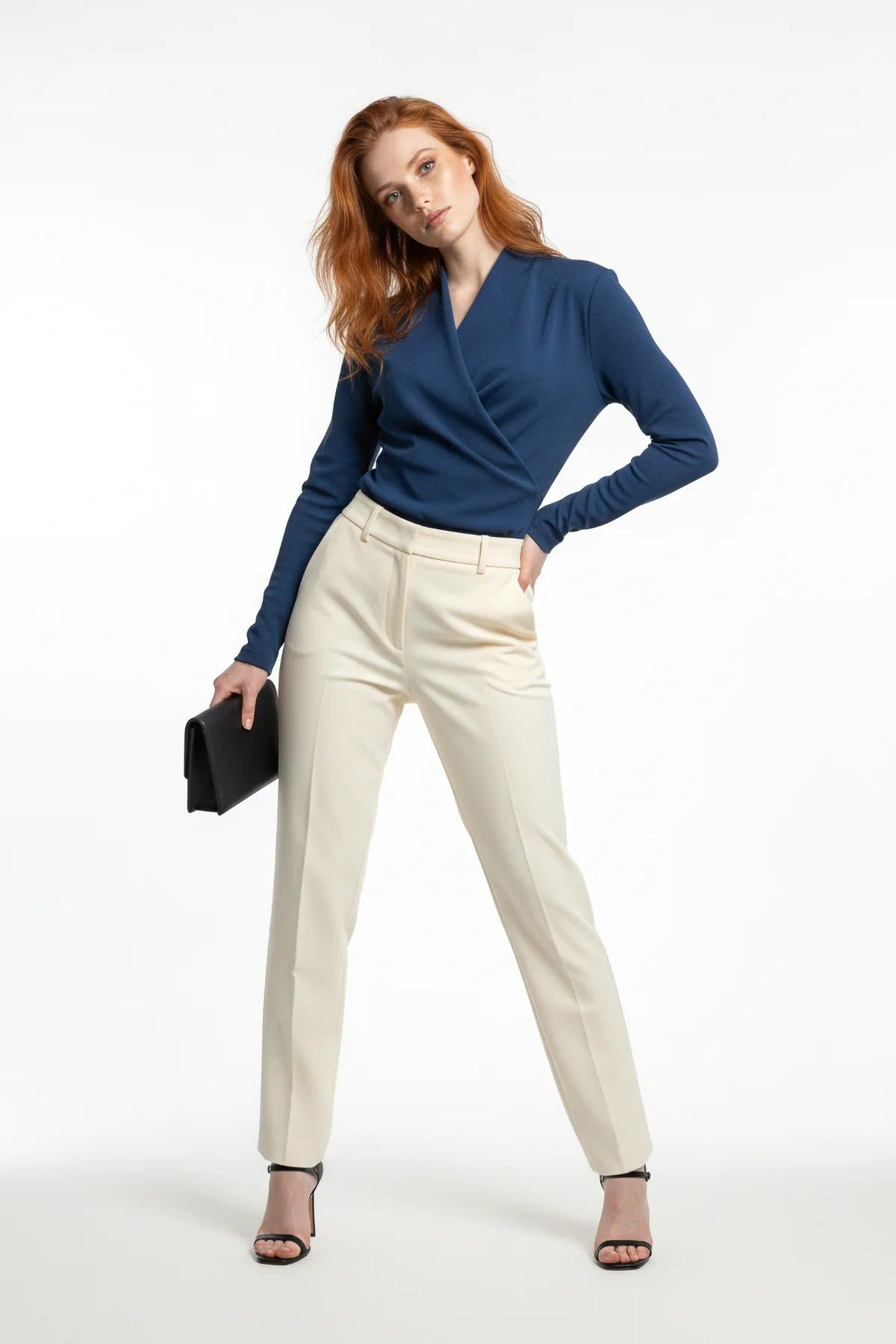 No Matter What Blusenbody Langarm Snap Bodysuit mit Kragen – Bild 2 von 5