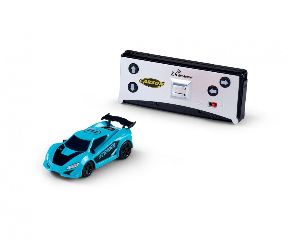 CARSON Carson RC Nano Racer Striker 1:60 2,4GhzHz türkis RC-Ladegerät