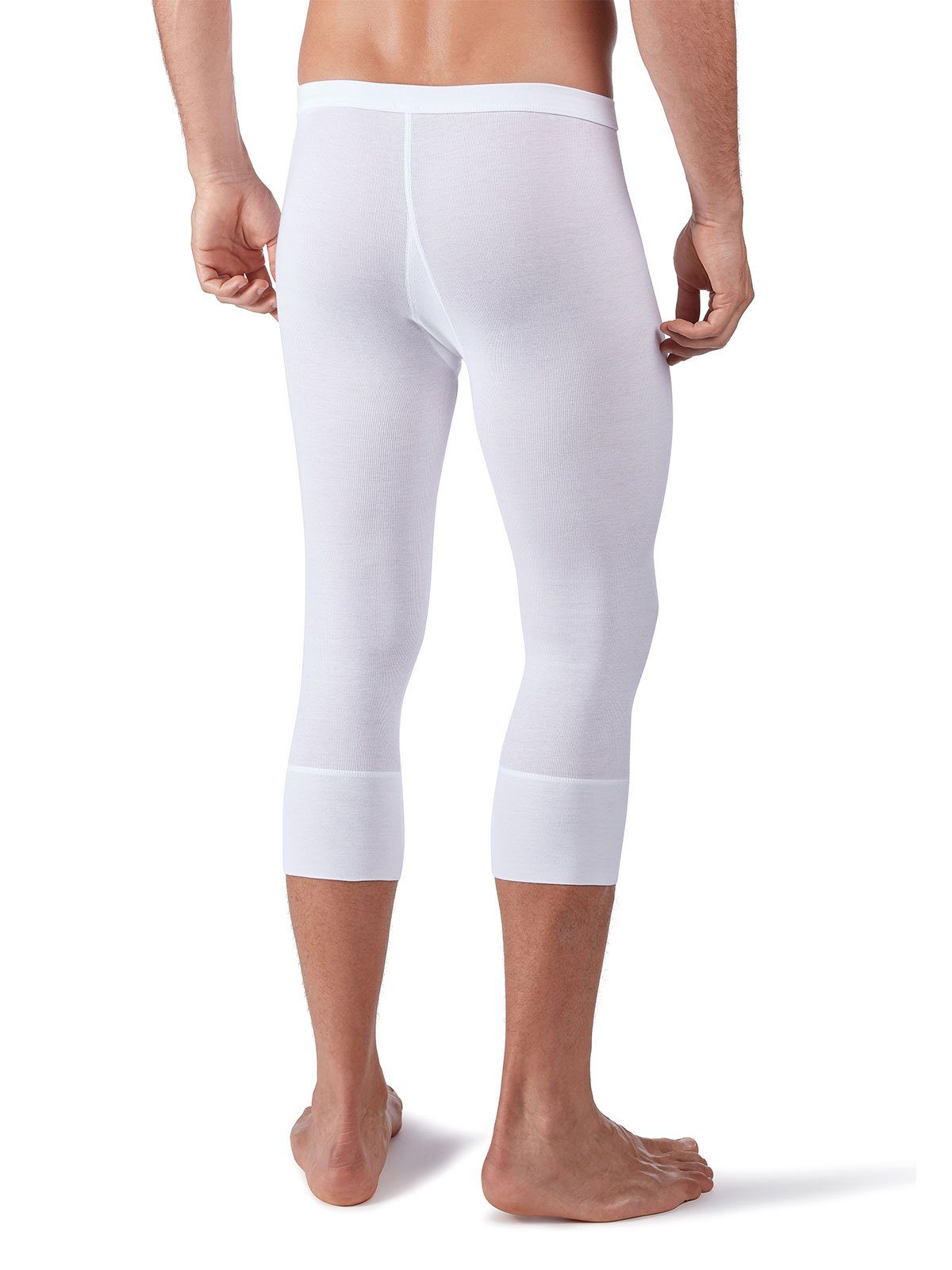 HUBER Lange Unterhose Herren Pant 3/4 mit Eingriff Cotton Fine Rib (Stück, 1-St) mit eingriff