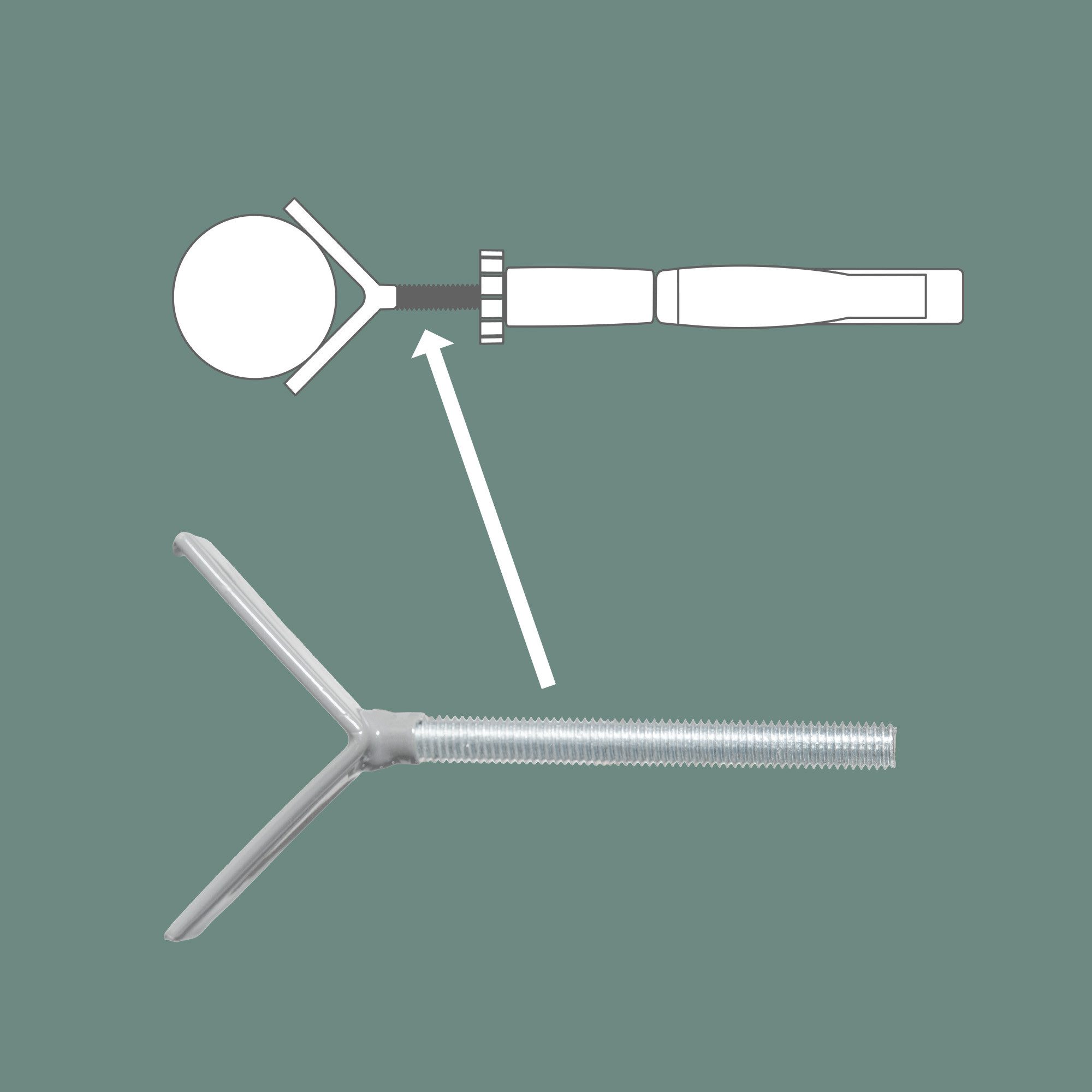 roba® Türschutzgitter Y Spindel zur Befestigung von Tür- und Treppenschutzgitter easySafe+ (Set, 2 Stück)
