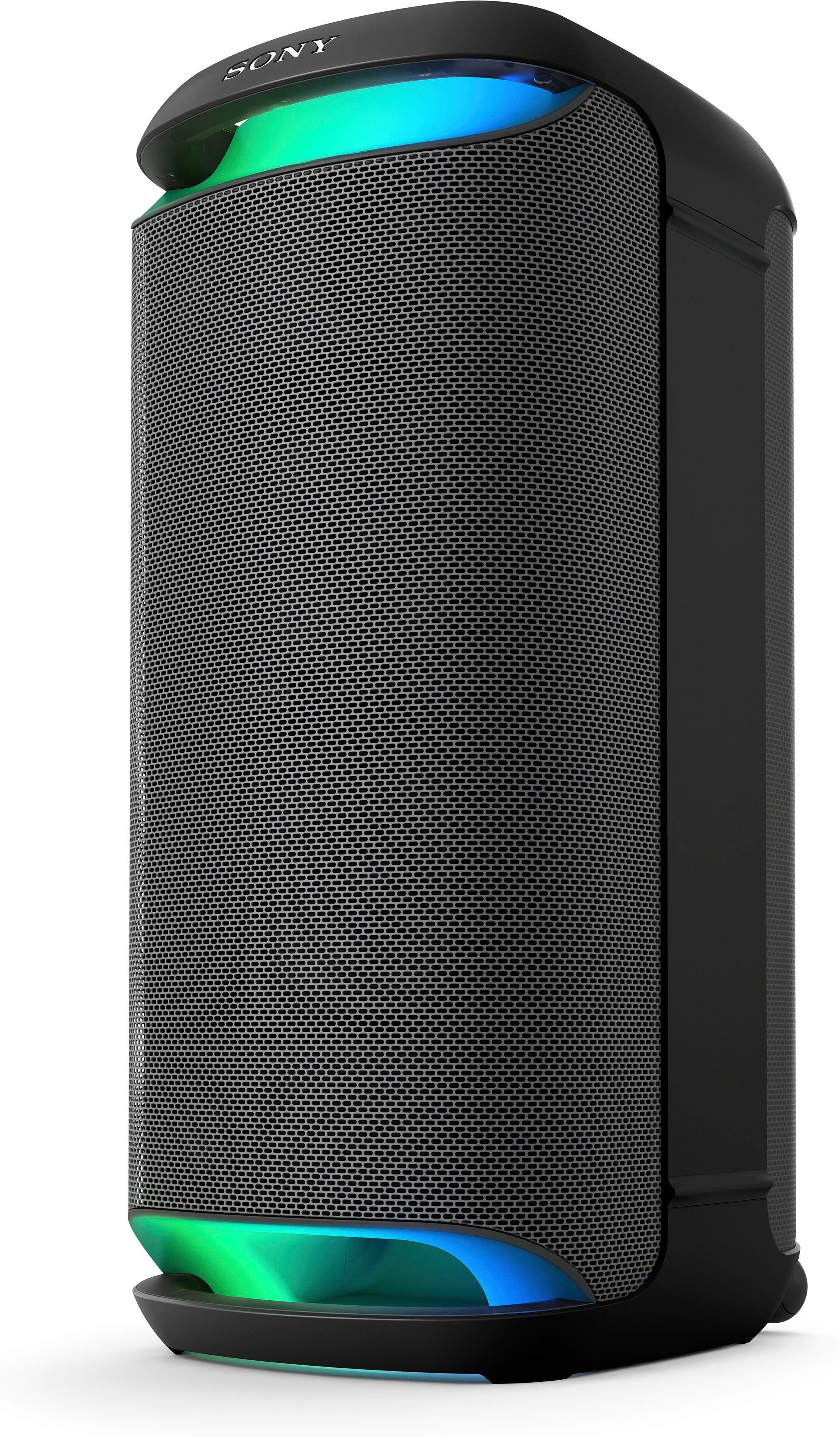 Sony SRS-XV800 Party-Lautsprecher Stereo (Bluetooth, 77 W, Partylautsprecher, 25 Std. Akku, Schnelladefunktion, inkl. Rädern)