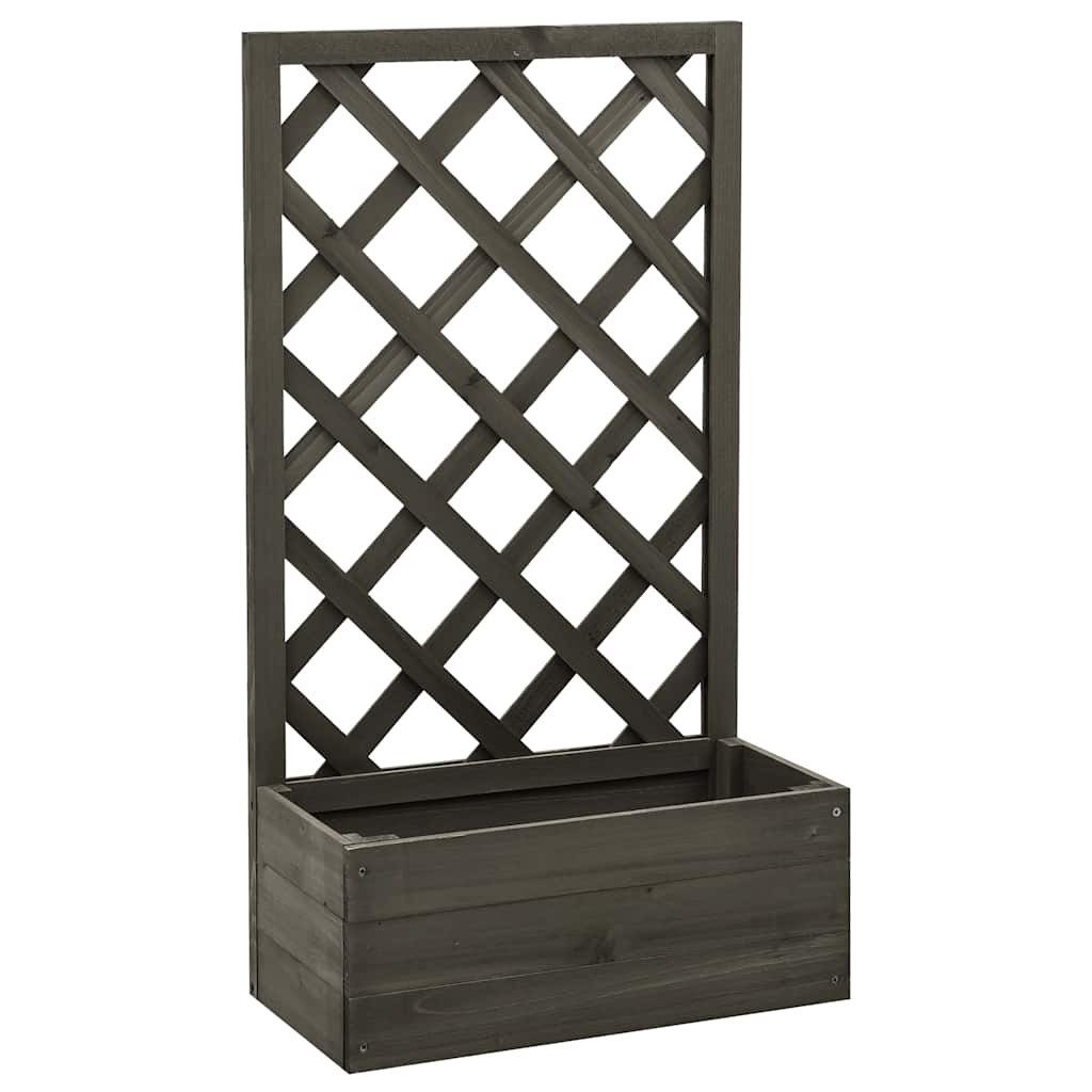 DOTMALL Blumentopf Garten-Spalier mit Blumenkasten Grau günstig online kaufen