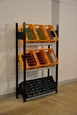 SCHULTE Regalwelt Standregal Getränkekistenregal für bis zu 9 Kisten, 180x106x30 cm (HxBxT)