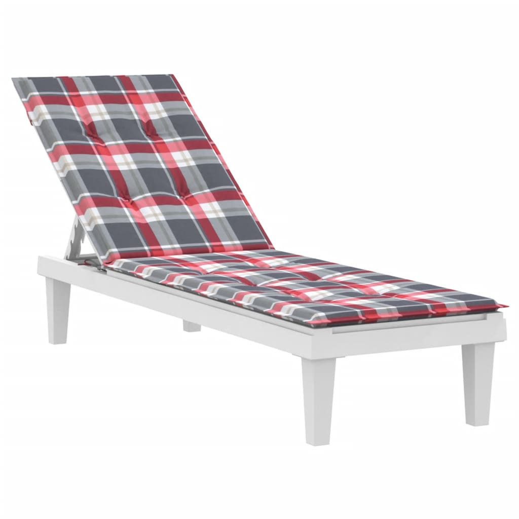 vidaXL Sitzauflage Liegestuhl-Auflage Rot Karomuster (75+105)x50x4 günstig online kaufen