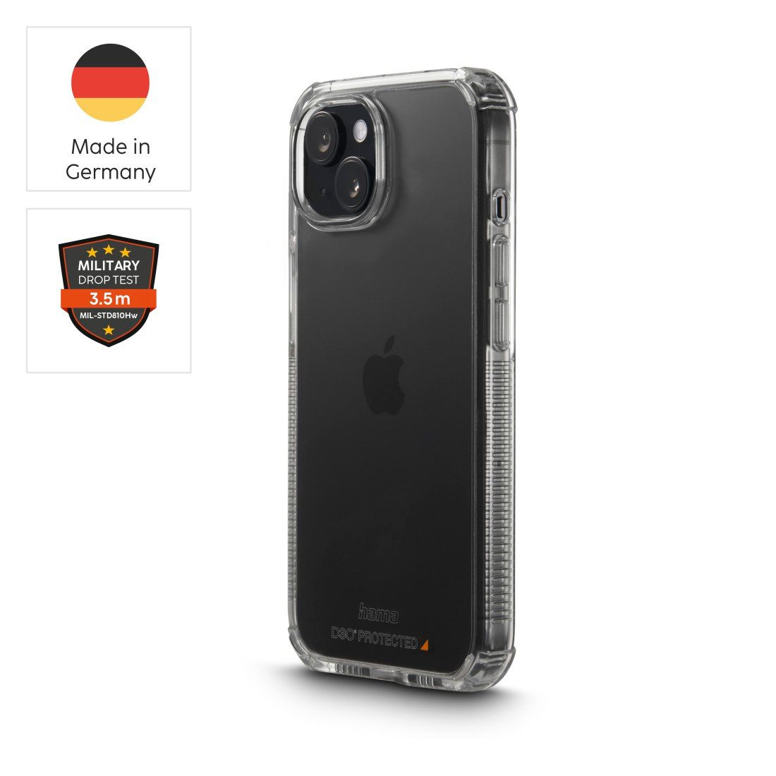 Hama Handyhülle Handyhülle „Extreme Protect“ für iPhone 15 (stoßfest, sturzsicher), ohne schnelles Vergilben