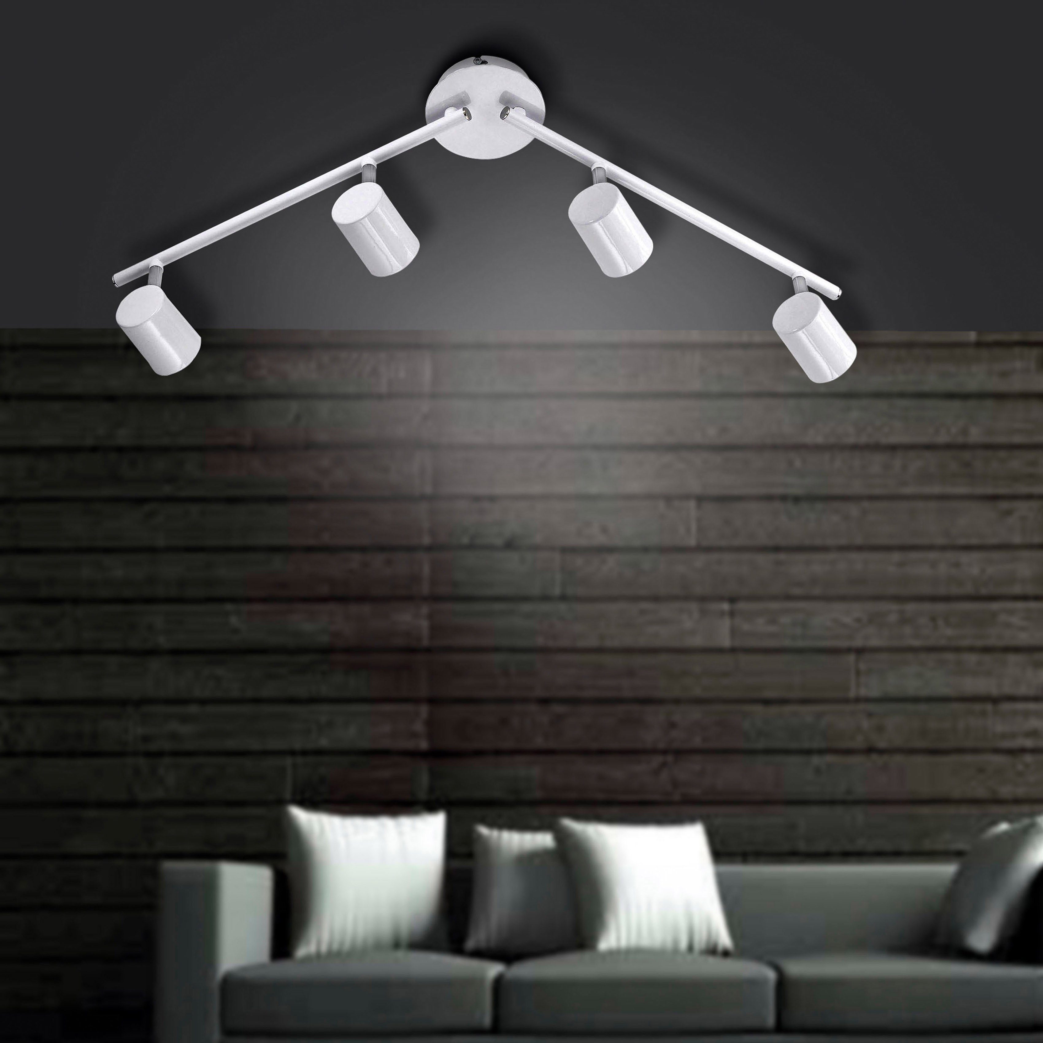 home Maci, und schlichtes my wechselbar, Spots warmweißes Deckenleuchte Leuchtmittel LED Warmweiß, schwenkbare Design, LED-Licht, dreh-