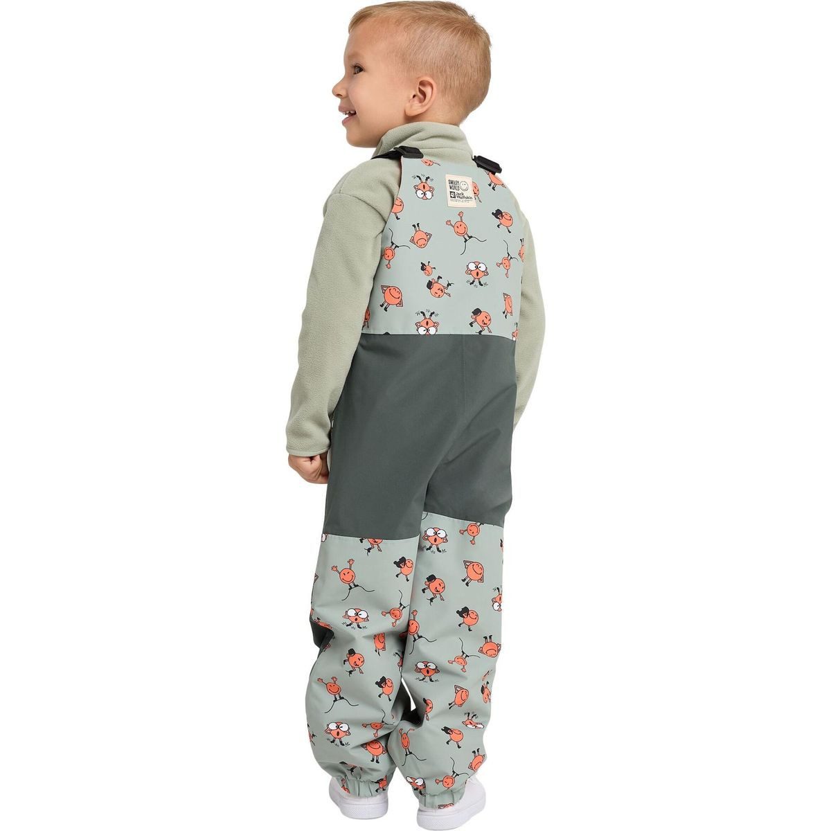 Jack Wolfskin Outdoorhose Smileyworld 2L AOP Bib K Ein klassisches, stabiles Lätzchen für Kinder.