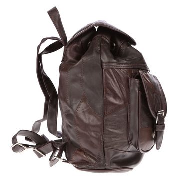 Christian Wippermann Cityrucksack Kleiner Damen Rucksack Leder Tasche