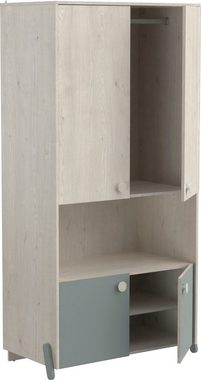 Demeyere GROUP Kleiderschrank Jann,Breite ca. 90cm, Höhe ca. 180cm, 4 Türen (Packung) modernes Design fürs Kinderzimmer, Kinderkleiderschrank