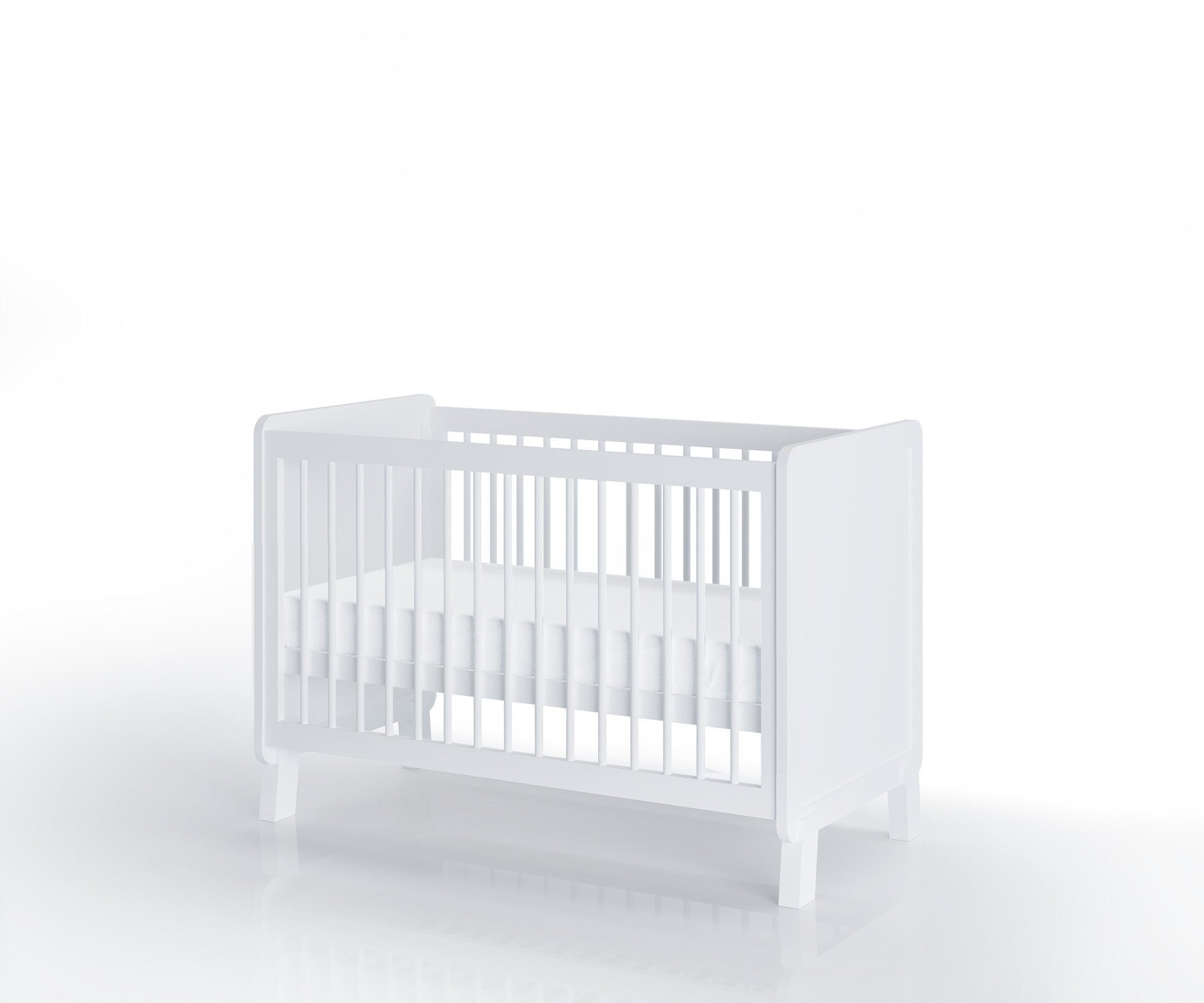 FabiMax Babybett Nachteule, 120x60 cm, 3-fach Höhenverstellbar, Umbaubar zum Juniorbett