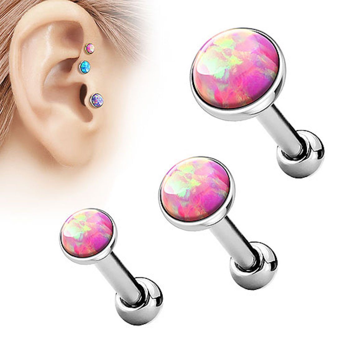 Taffstyle Piercing-Set Tragus Stecker mit flachen günstig online kaufen