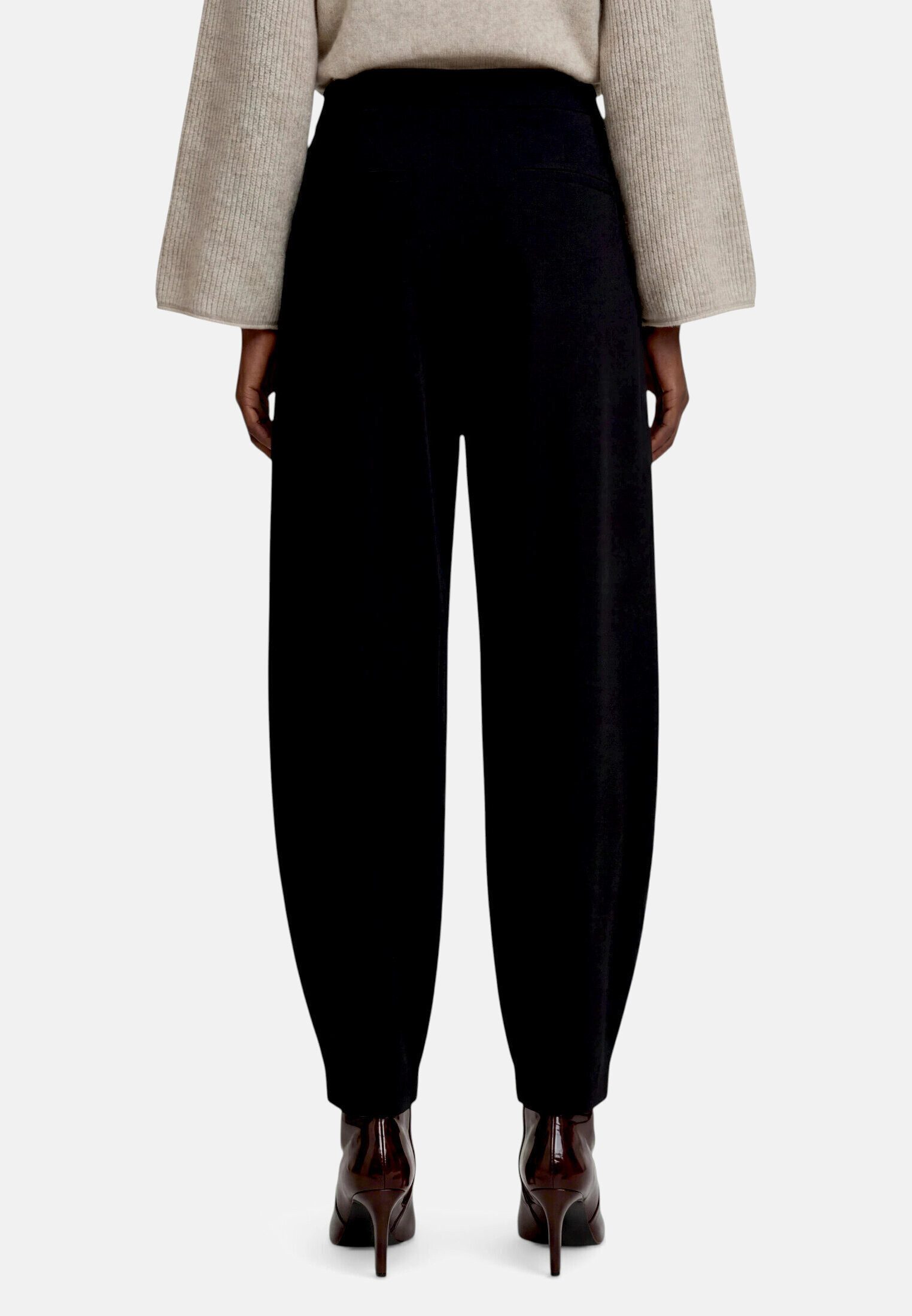 Zero Stoffhose Damen mit Bundfalten Material