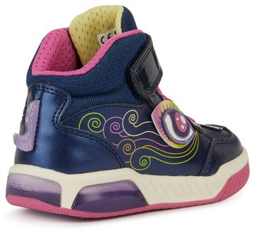 Geox Blinkschuh J INEK GIRL Sneaker mit cooler Blinkfunktion, Freizeitschuh, Halbschuh, Schnürschuh