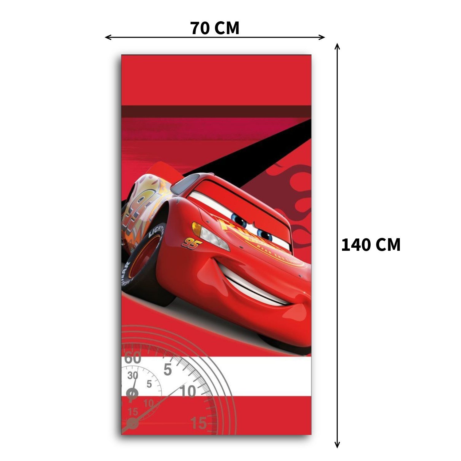Jerry Fabrics Handtücher Disney Cars Duschtuch Strandtuch Badetuch 70 x 140 cm 100% Baumwolle, (1 Duschtuch, 1-St), Langlebig