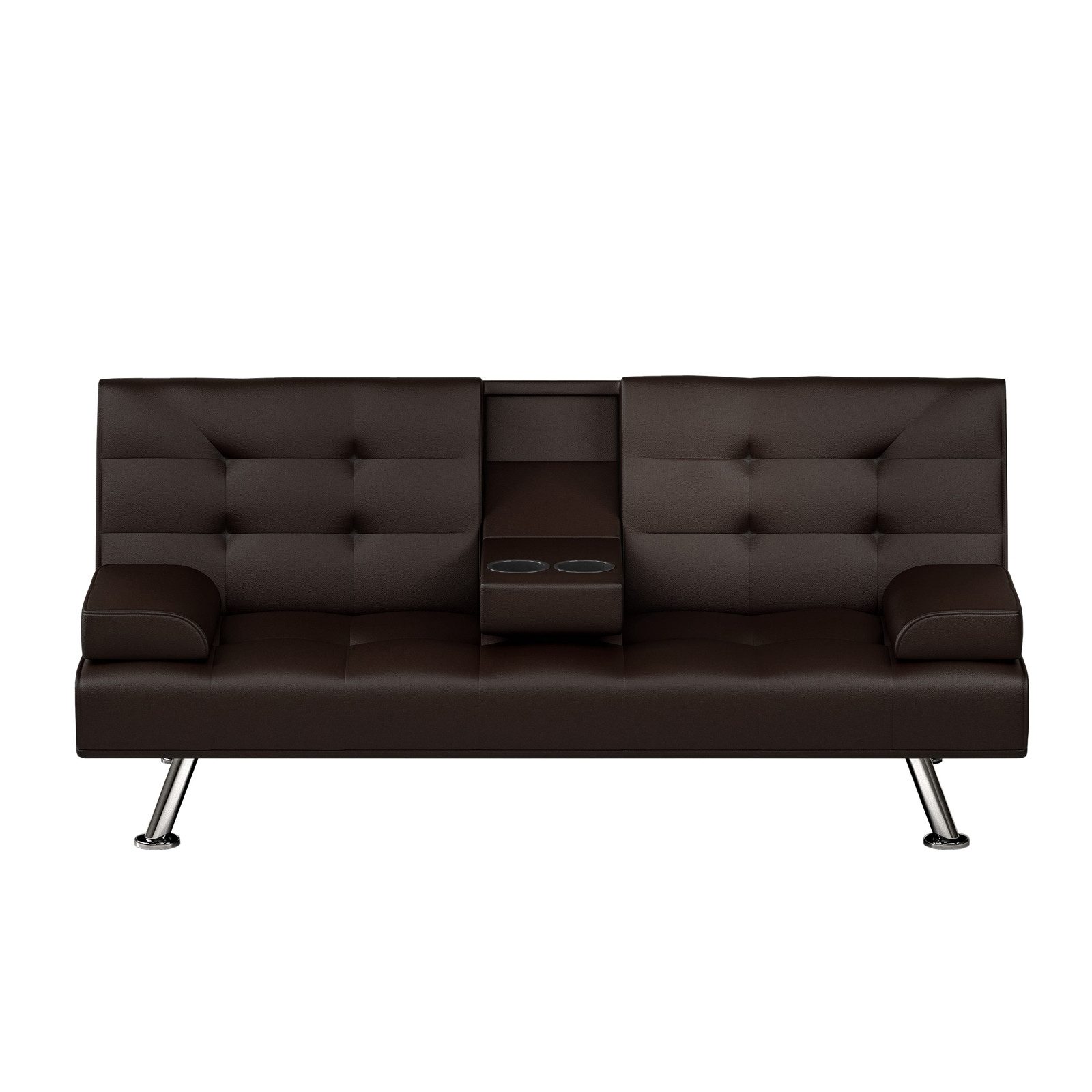 HTI-Living Klappsofa Braun Marwan, Stück 1 Teile, Sofa mit Schlaffunktion und Getränkehalter