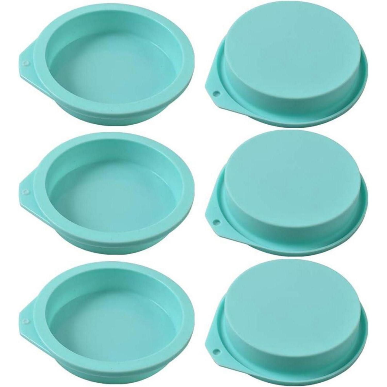 LuxusKollektion Muffinform Silikon-Kuchenformen 6er Pack Antihaft Backform Muffin Harzuntersetzer