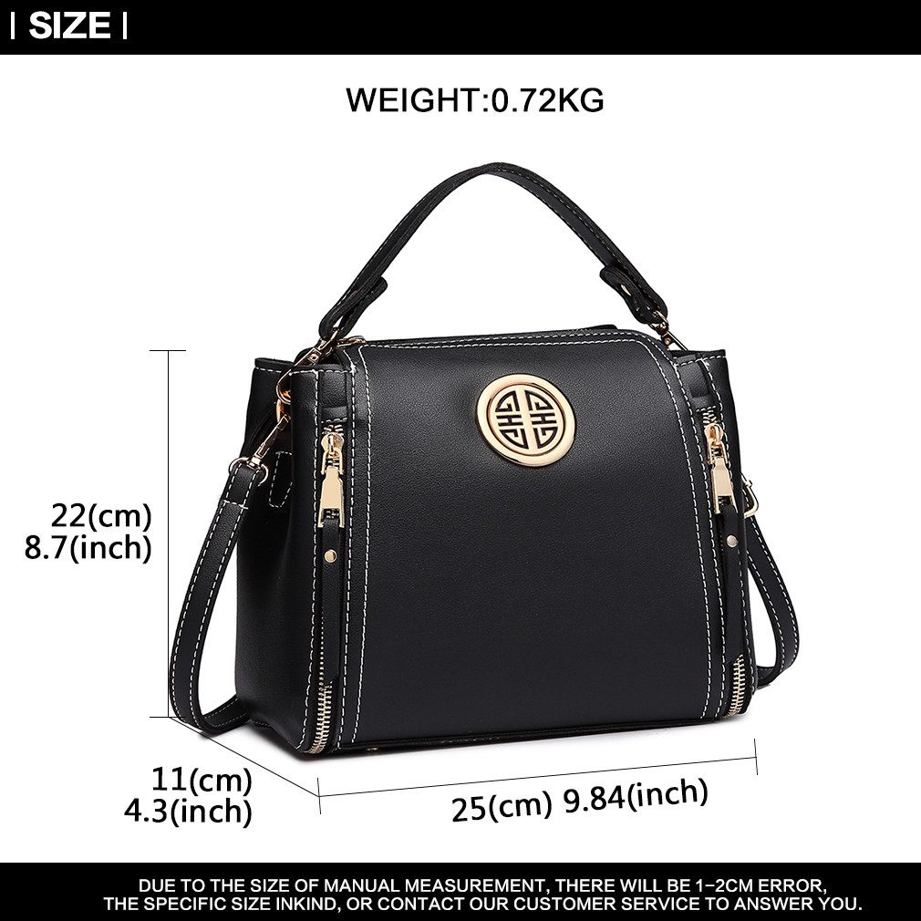 Miss Lulu Umhängetasche Elegante Damen Handtasche aus PU-Leder mit Henkel & Schulterriemen
