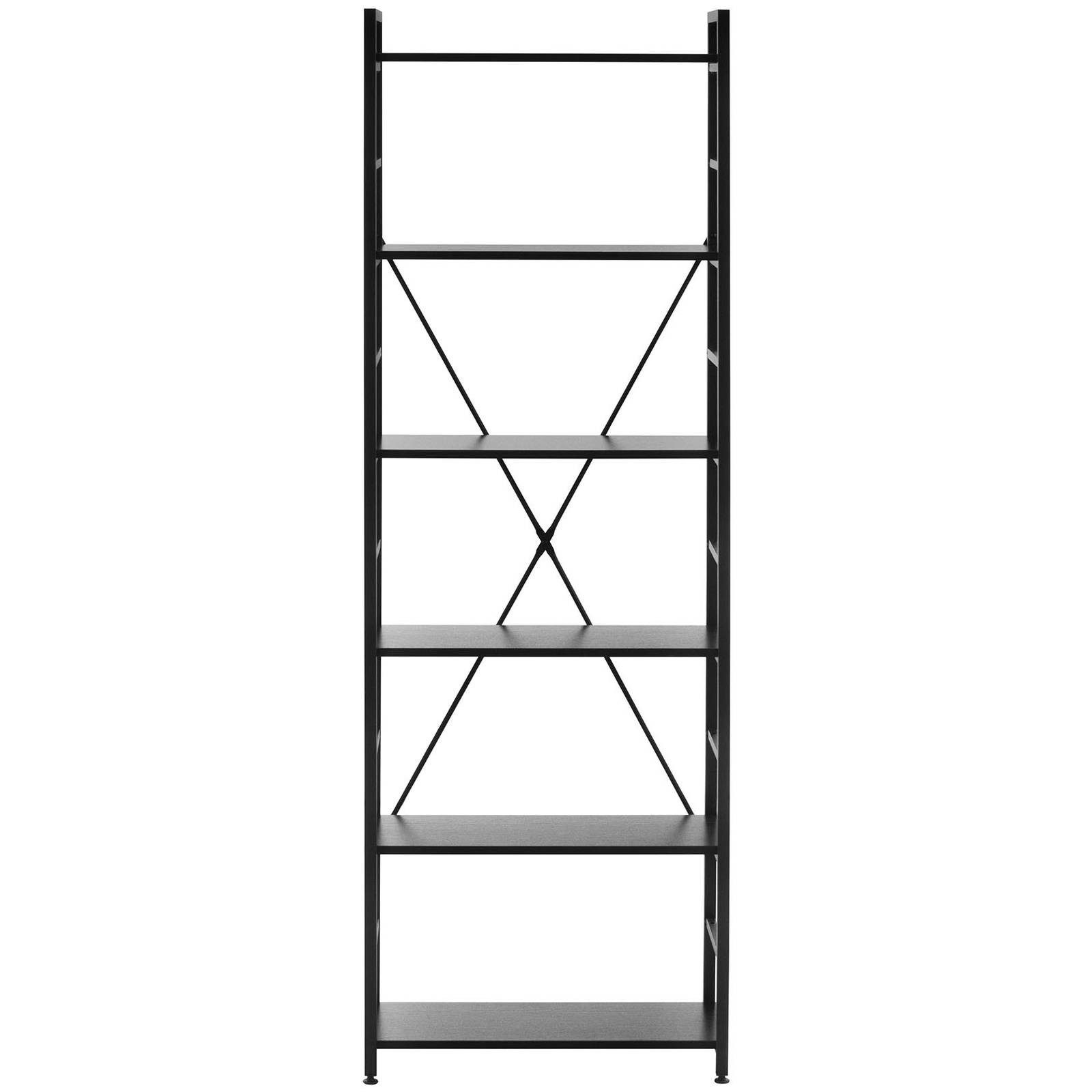 Fromm&Starck Bücherregal Standregal 60 x 28 x 182 cm Wohnzimmerregal Stahl 6 Ebenen 150 kg, verschiedene Größen – Bild 4 von 5