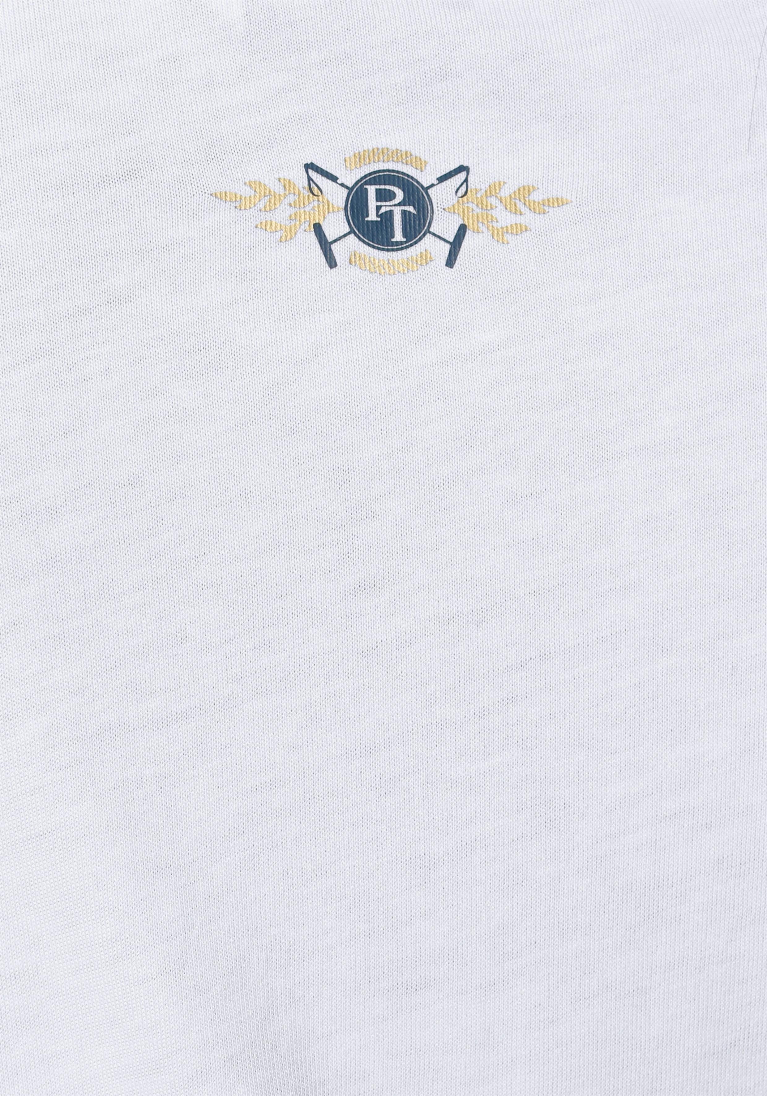 mit Team Polo TOM All-Over T-Shirt niedlichem Print TAILOR weiß-marine-bedruckt