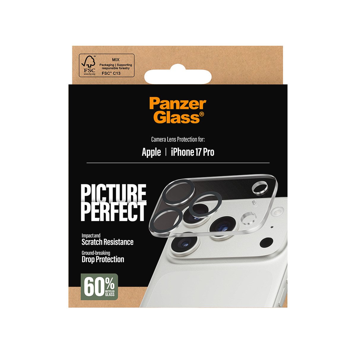 CARE by PanzerGlass Kameraschutzglas PicturePerfect Camera Lens Protector für Apple iPhone 17 Pro, Kameraschutz,Linsenschutz,Objektivschutz, kratz- & stoßfest – Bild 4 von 4