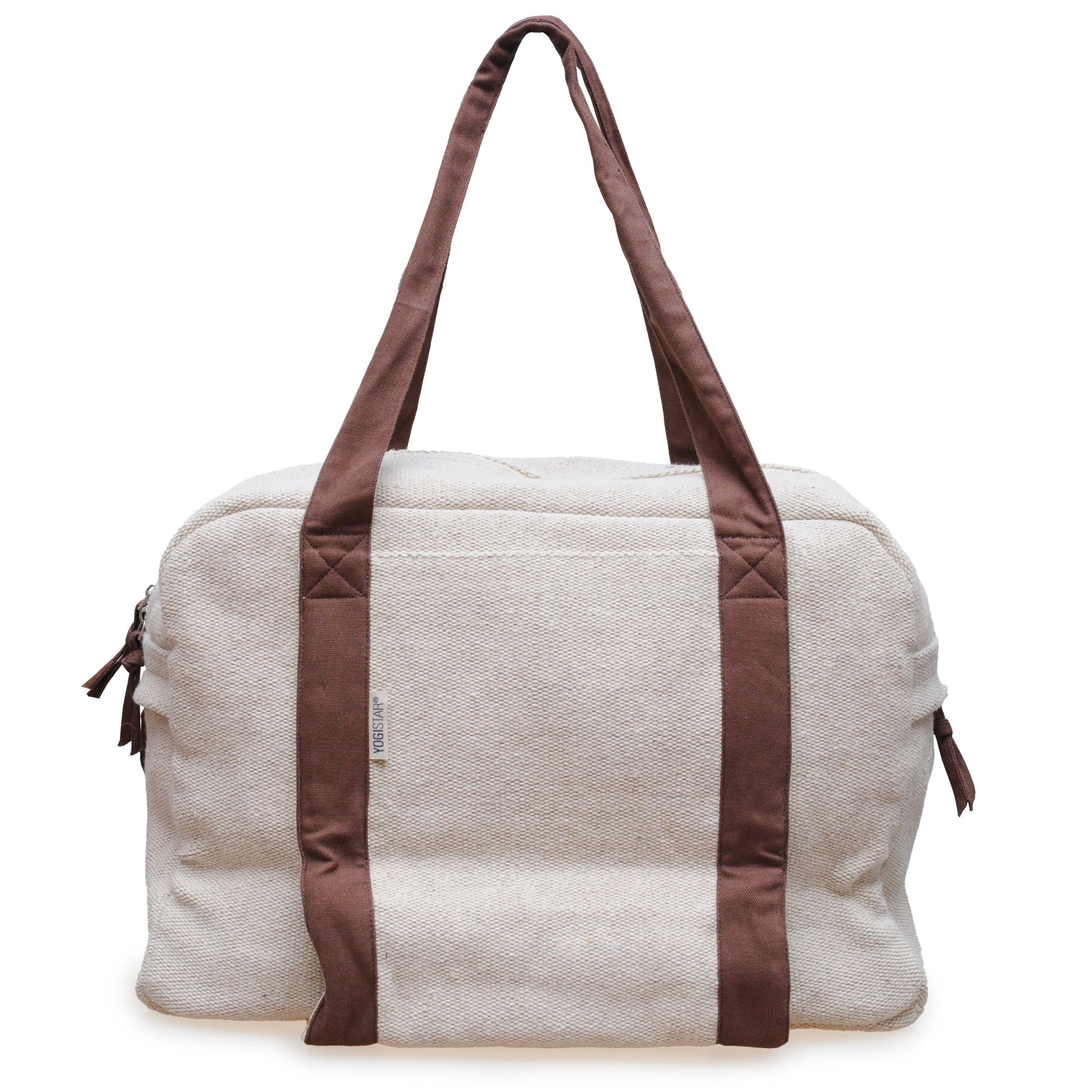 Yogistar Yogatasche Yogatasche yogibag® all in one - jute - nature creme/taupe-grey (Standard, Standard), Matte außen, viel Platz innen: Die innovative twin bag Yogatasche