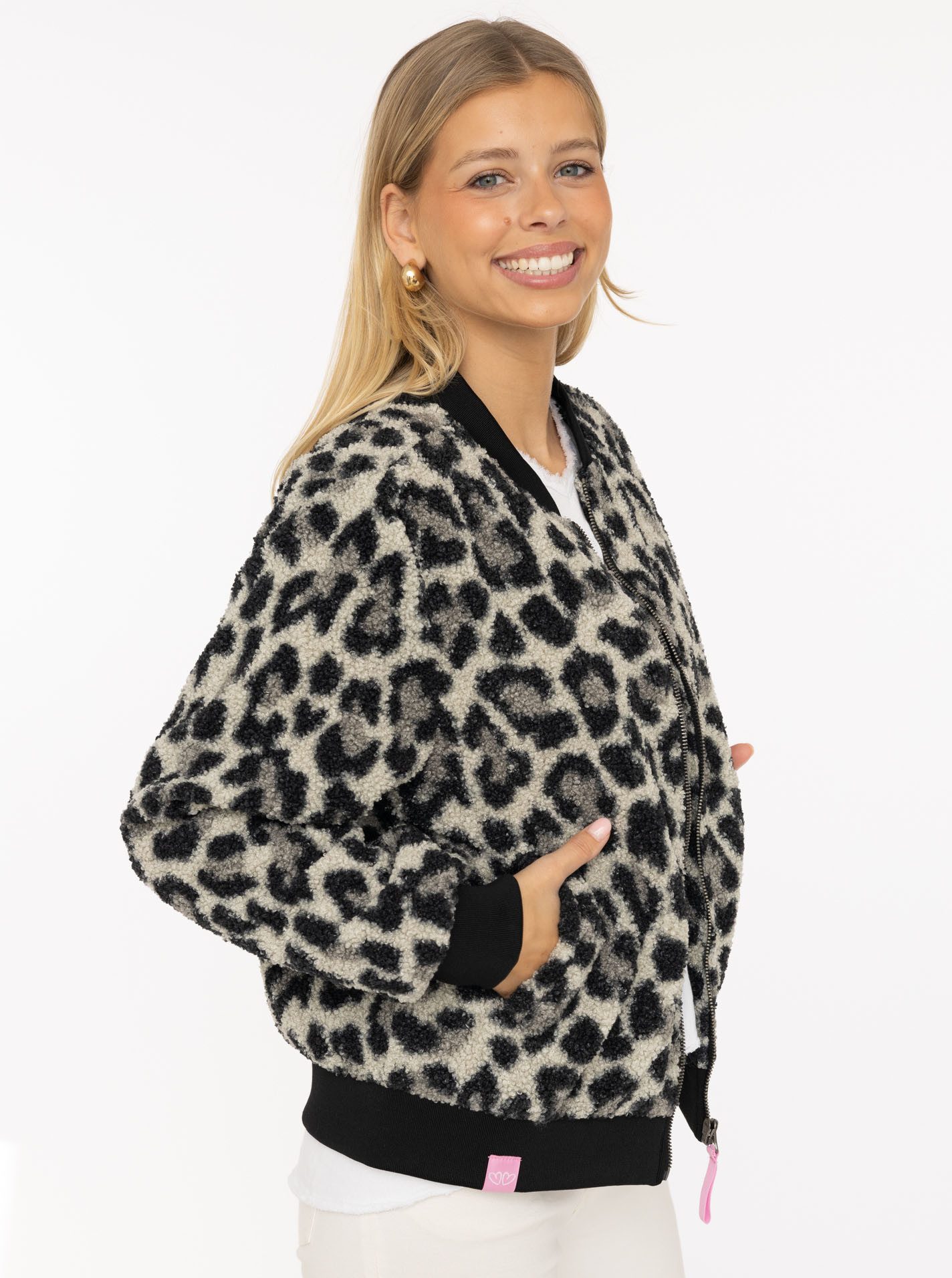 Zwillingsherz Bomberjacke "Classic Leo" stylisch,kuschelig, Rippbündchen