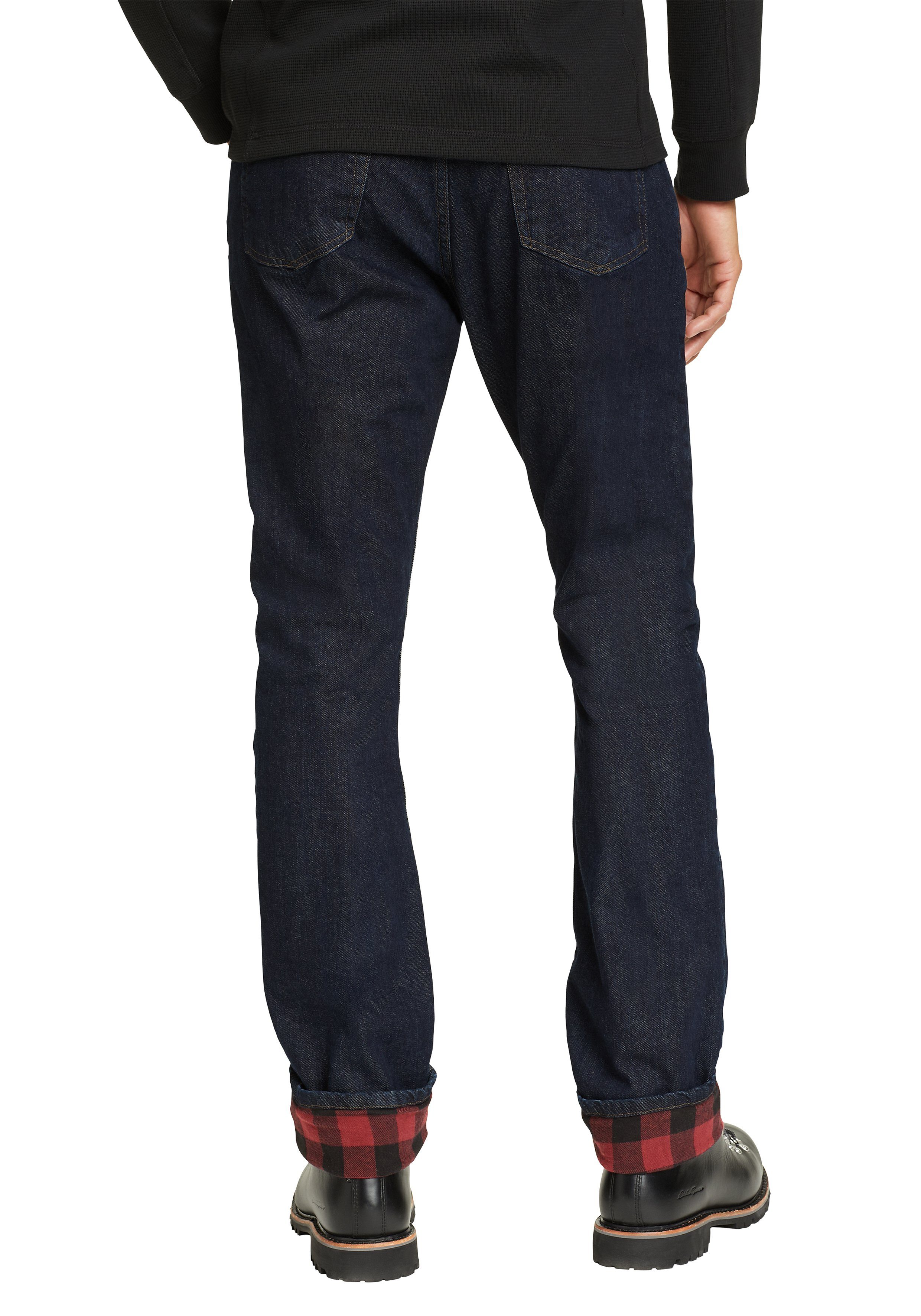 5-Pocket-Jeans mit Eddie Flanellfutter H2LOW Jeans Bauer Rinse Deep Flex