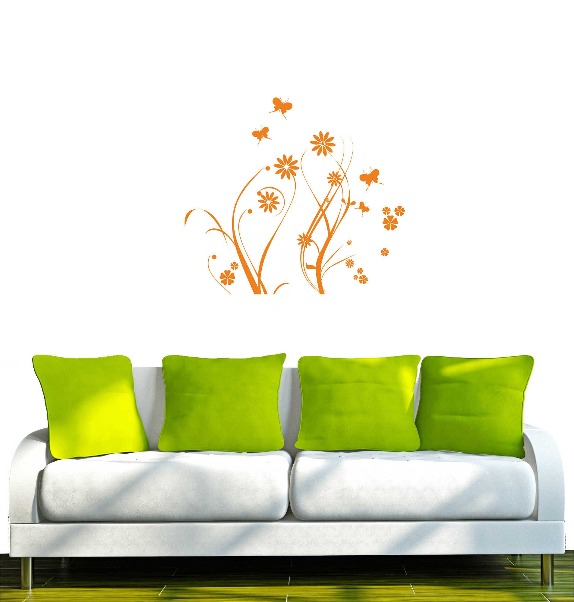 INDIGOS UG Wandtattoo Wandtattoo - Wandaufkleber - w181 Schmetterlinge Wandaufkleber