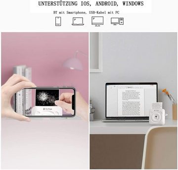 GelldG Mini Drucker für Smartphone, Fotodrucker für Smartphone Fotodrucker